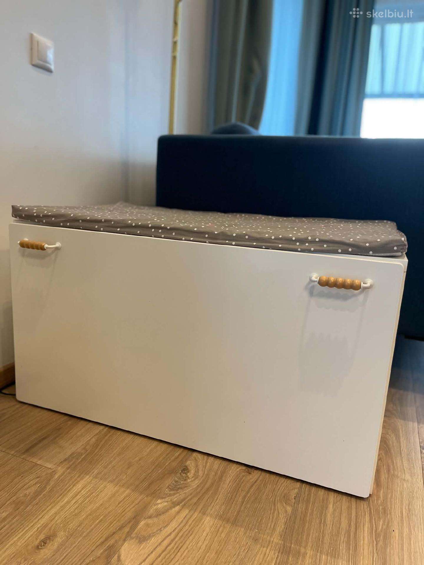 Ikea Smstad Suolas su vieta žaislams, baltas