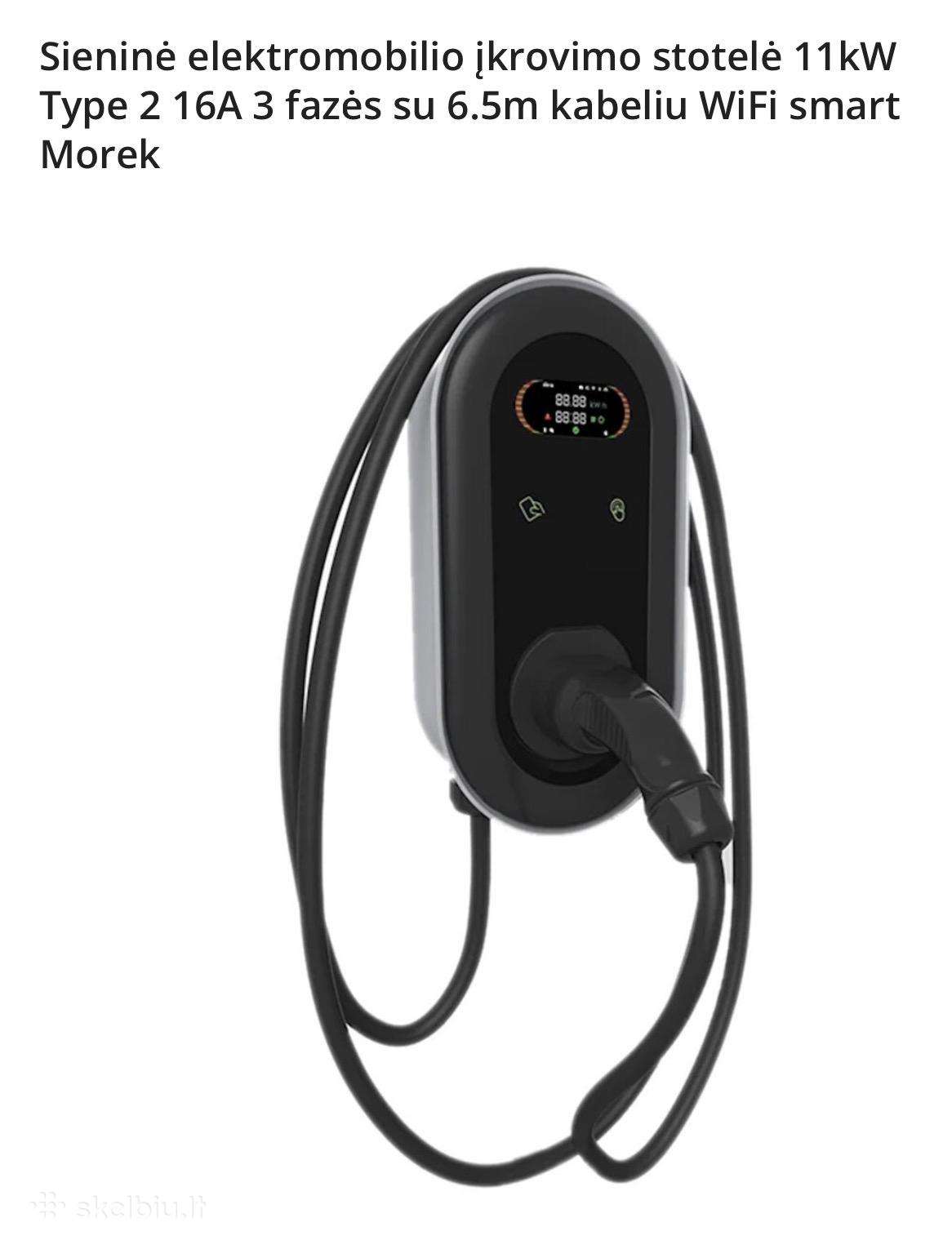 Morek įkrovimo stotelė 11kw su 6.5m laidu