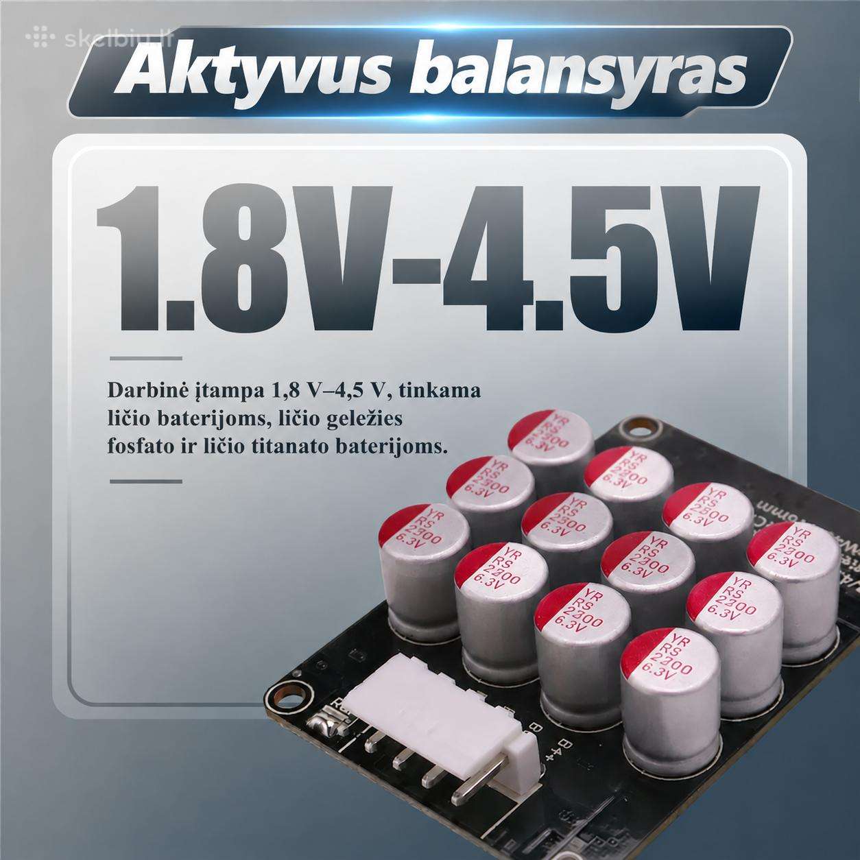 Aktyvus balansyras 3s-4S li-ion,lifepo4 baterijoms