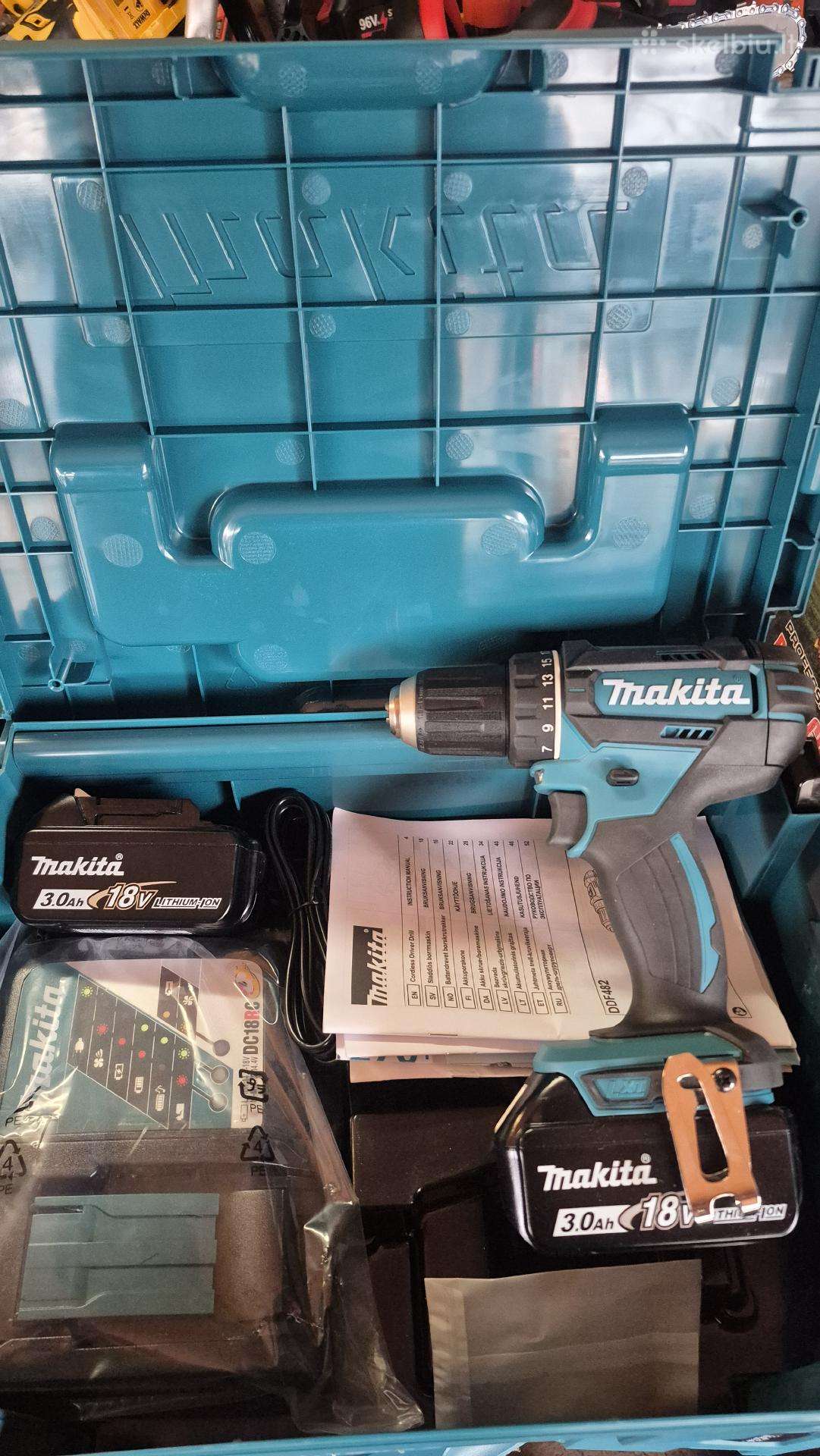 Naujas Makita Ddf482 suktuvas 18v 2x3,0ah