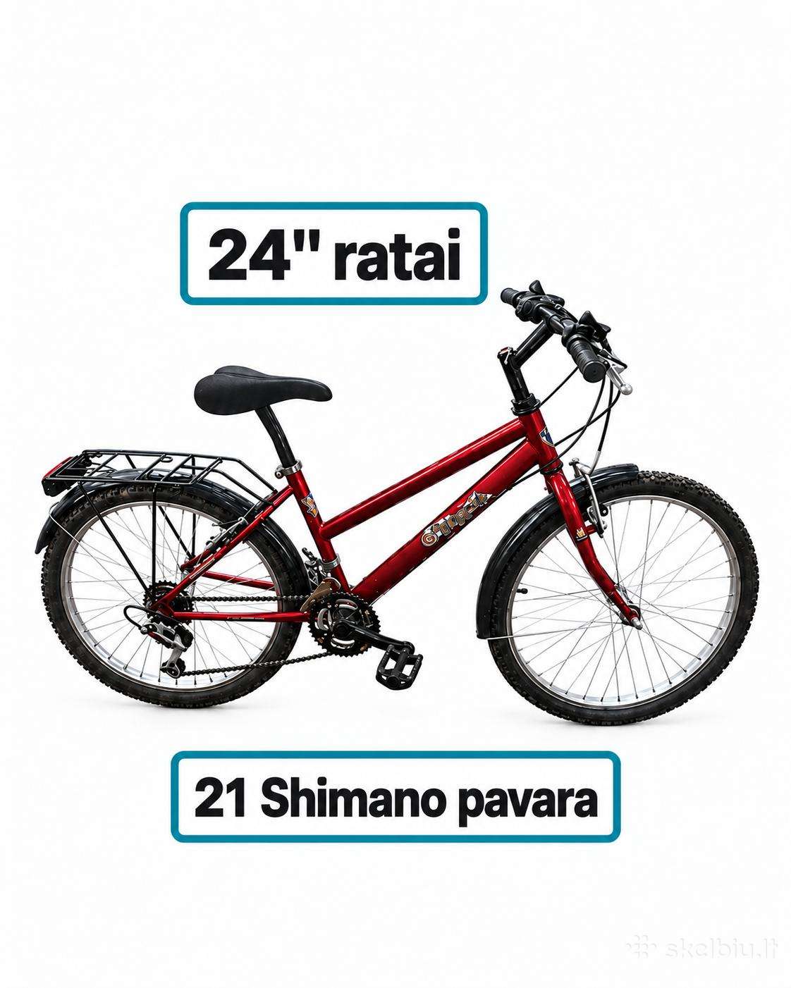 Baltik Vairas 24" ratai, 21 Shimano pavara