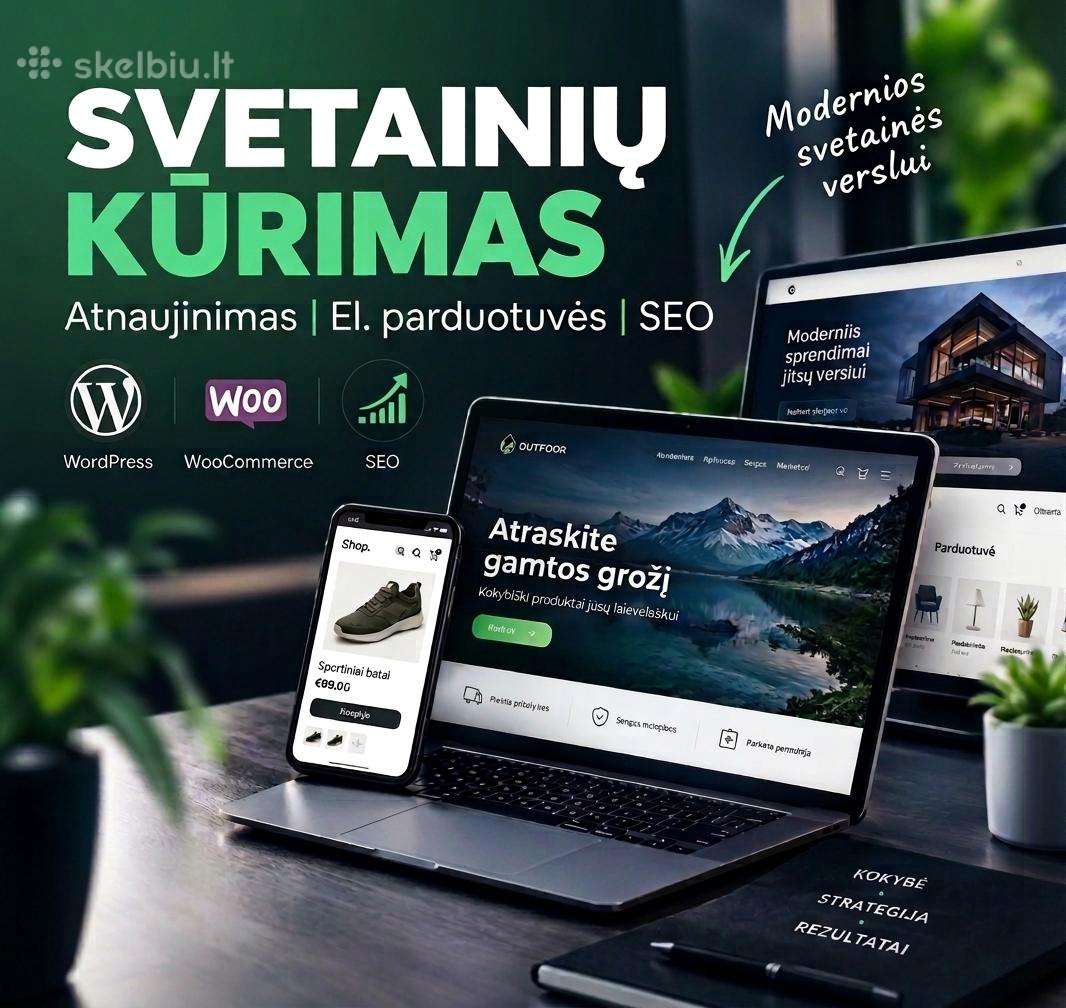 Interneto svetainių kūrimas, atnaujinimas