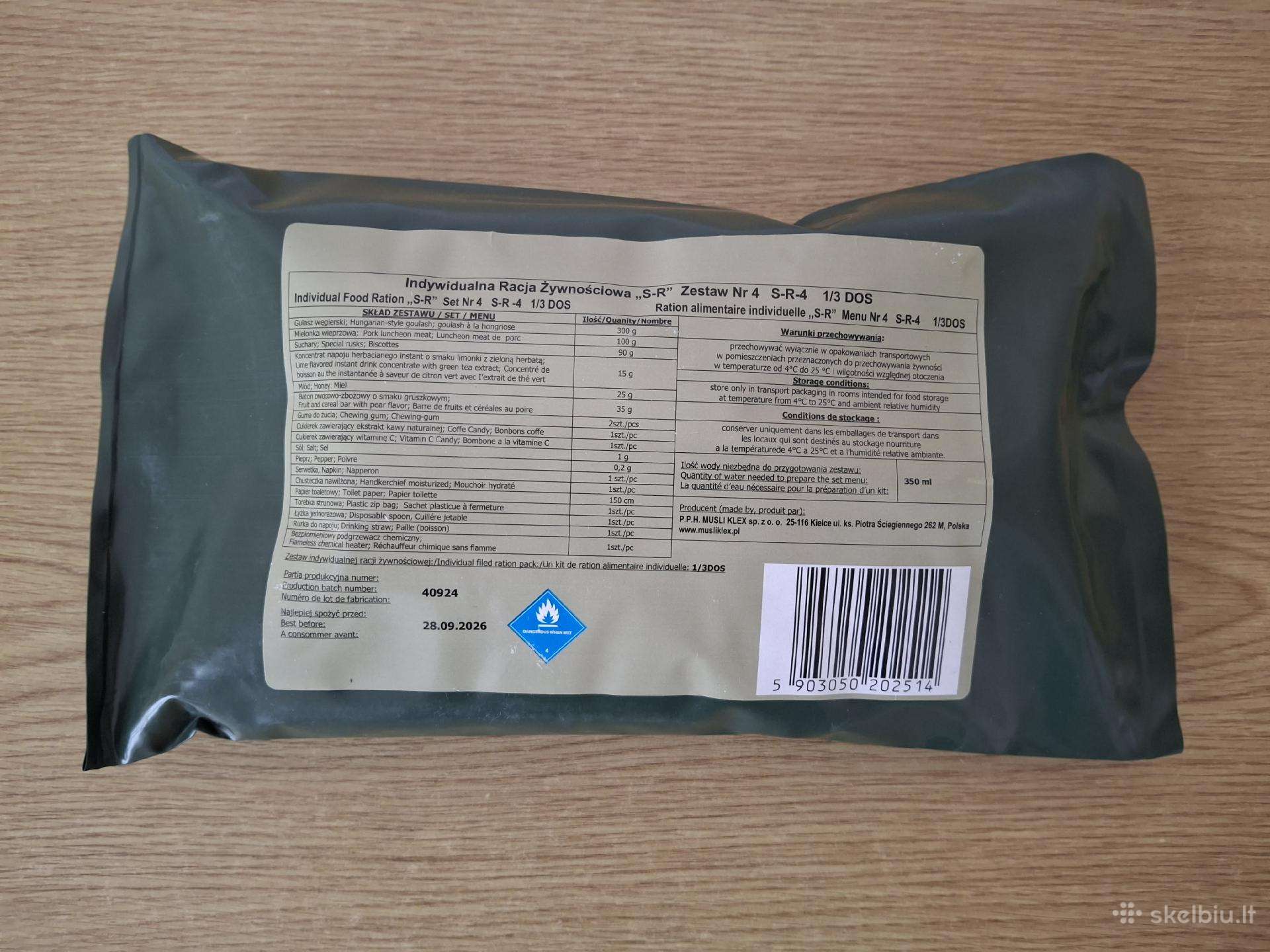 Lenkiskas sausas davinys Mre
