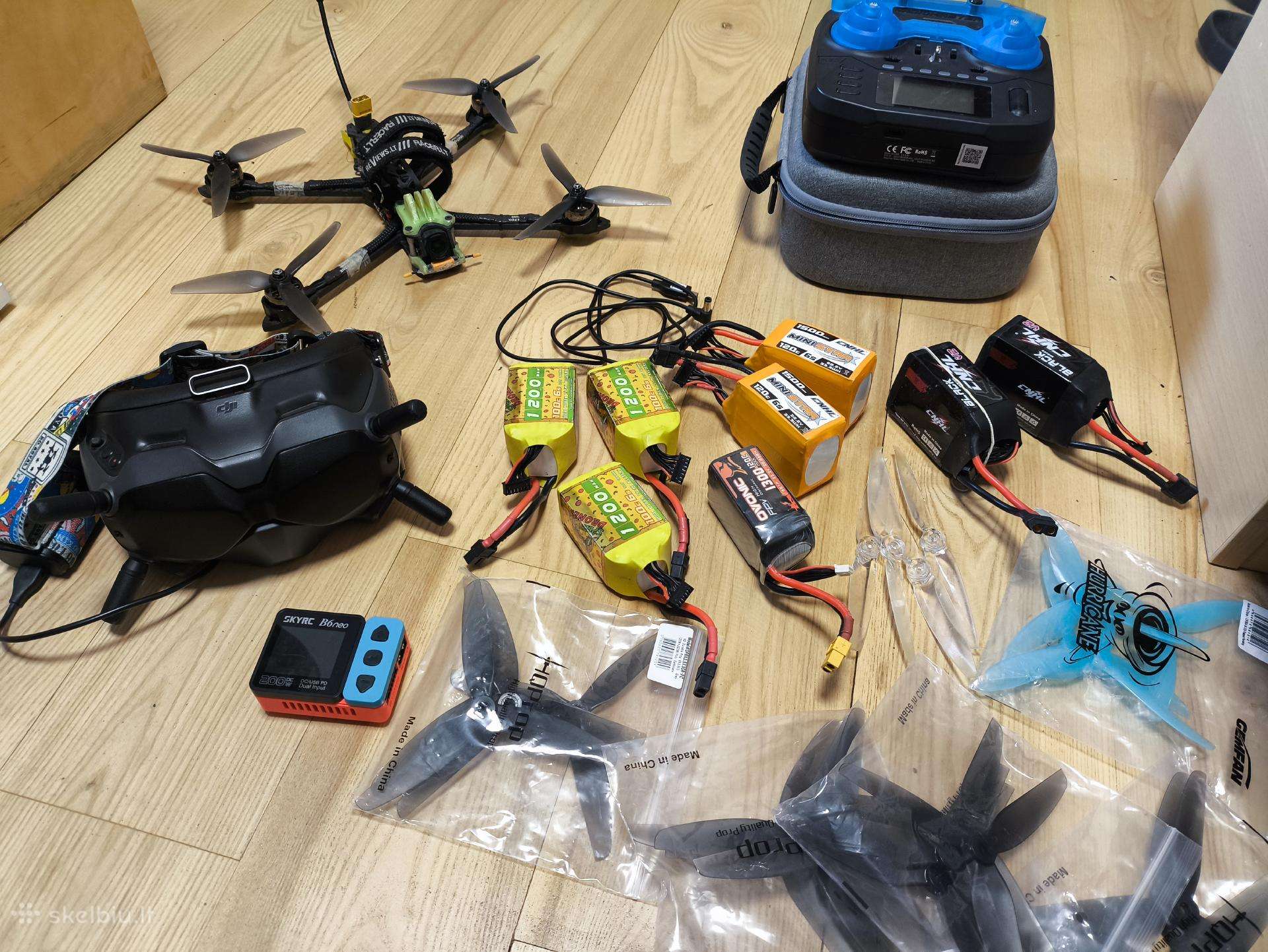Pilnas 7 colių fpv drono komplektas