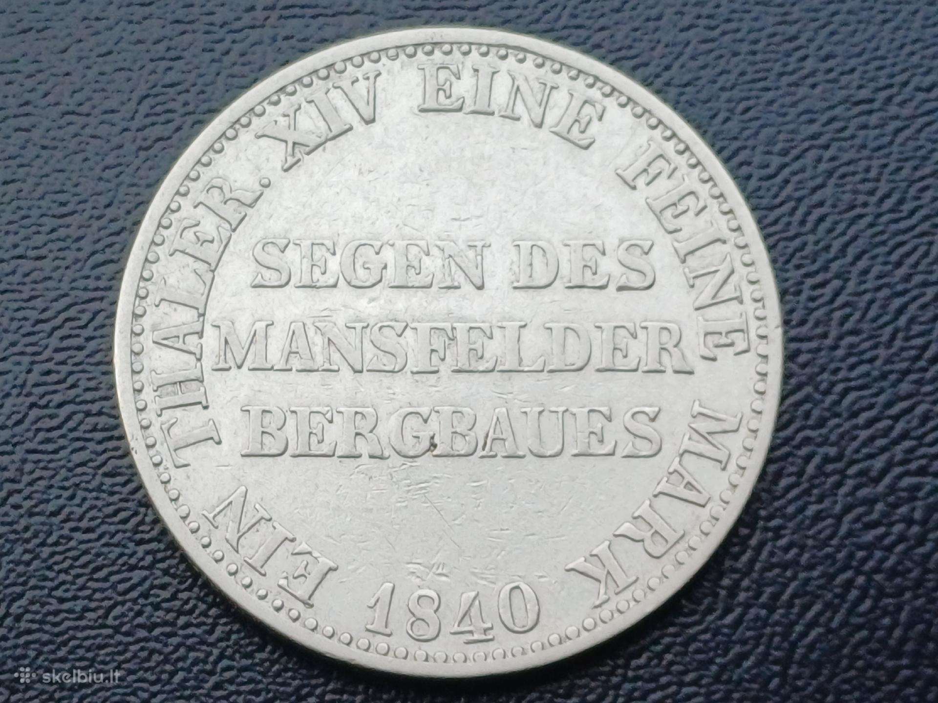1 taleris 1840m. sidabras