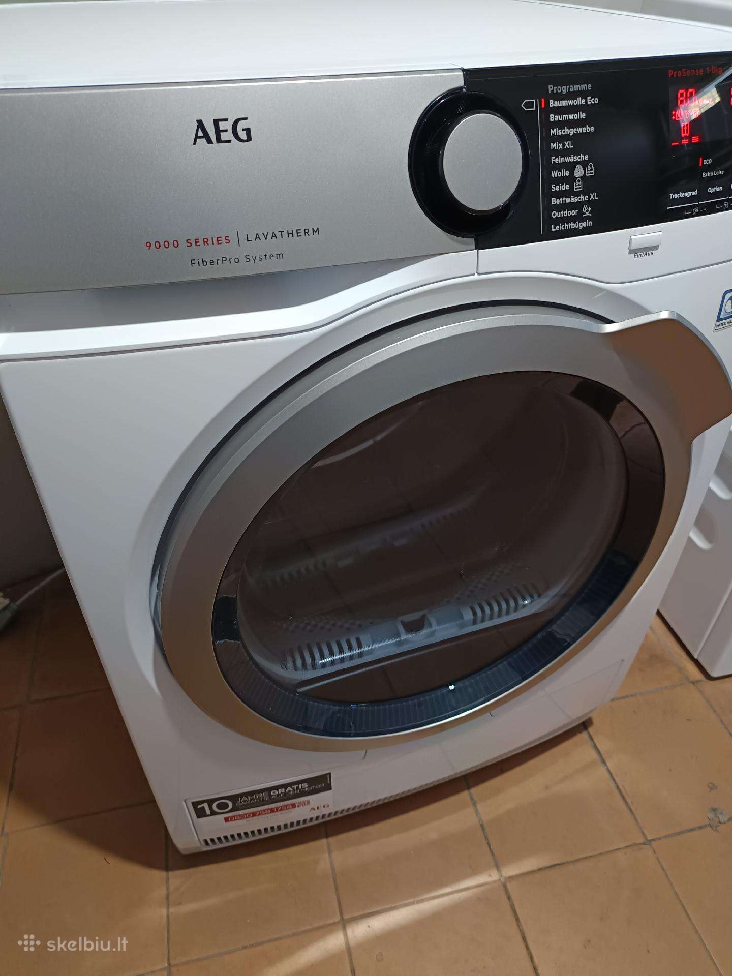 Aeg 9000series 8 kg A+++ su garantija