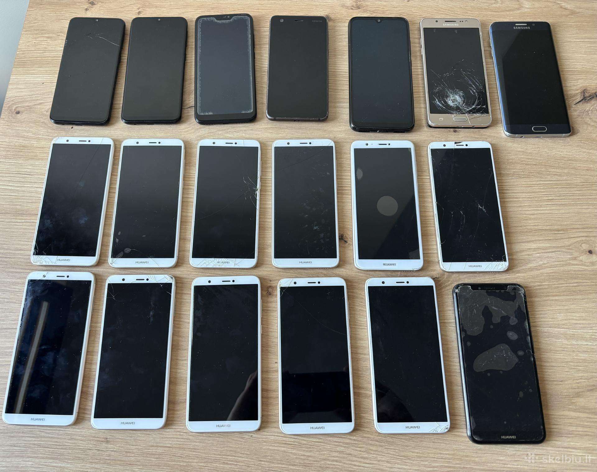 19 telefonų, Huawei, Samsung, Nokia
