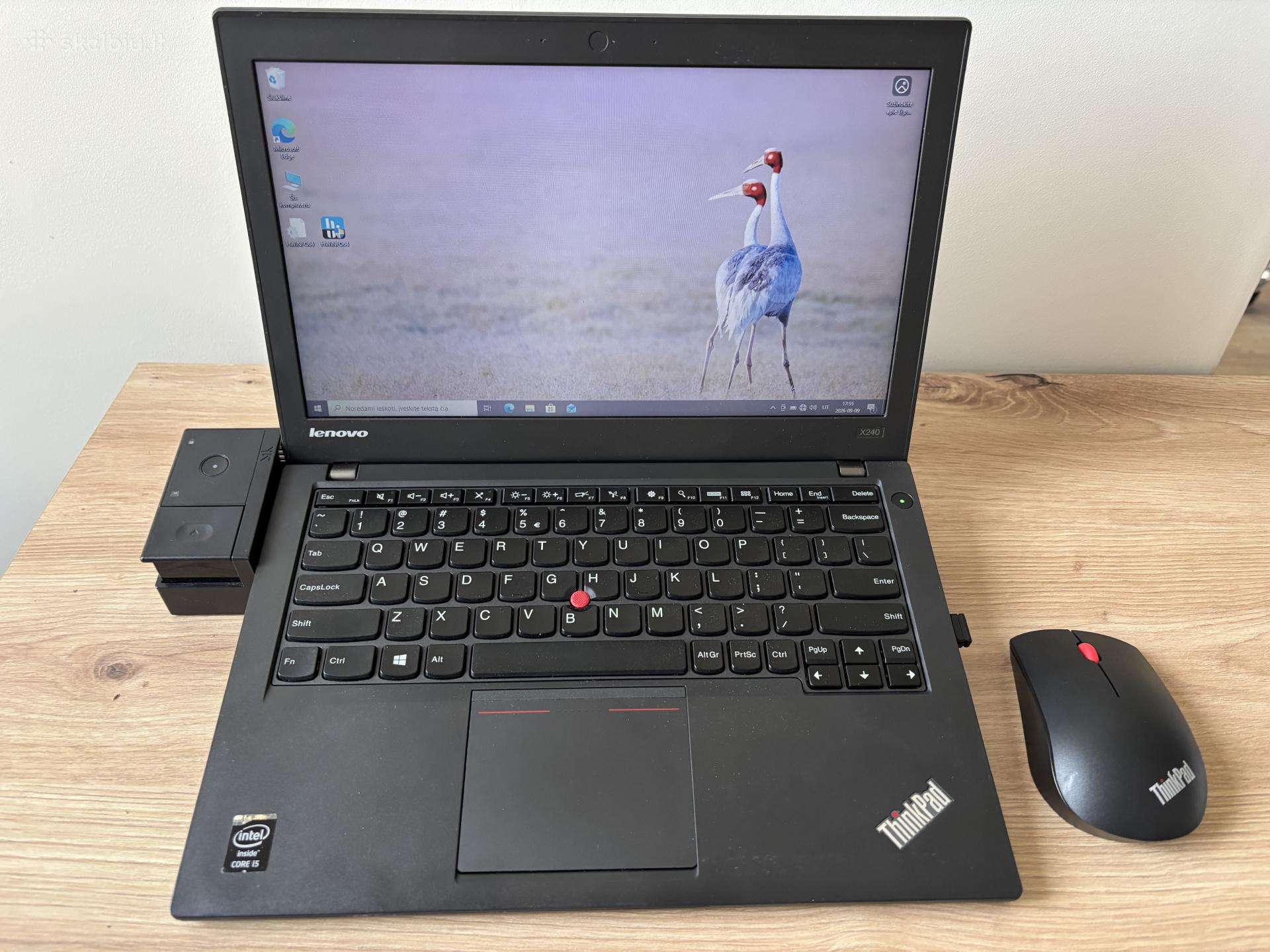 Lenovo Thinkpad x240 su dock station ir pele
