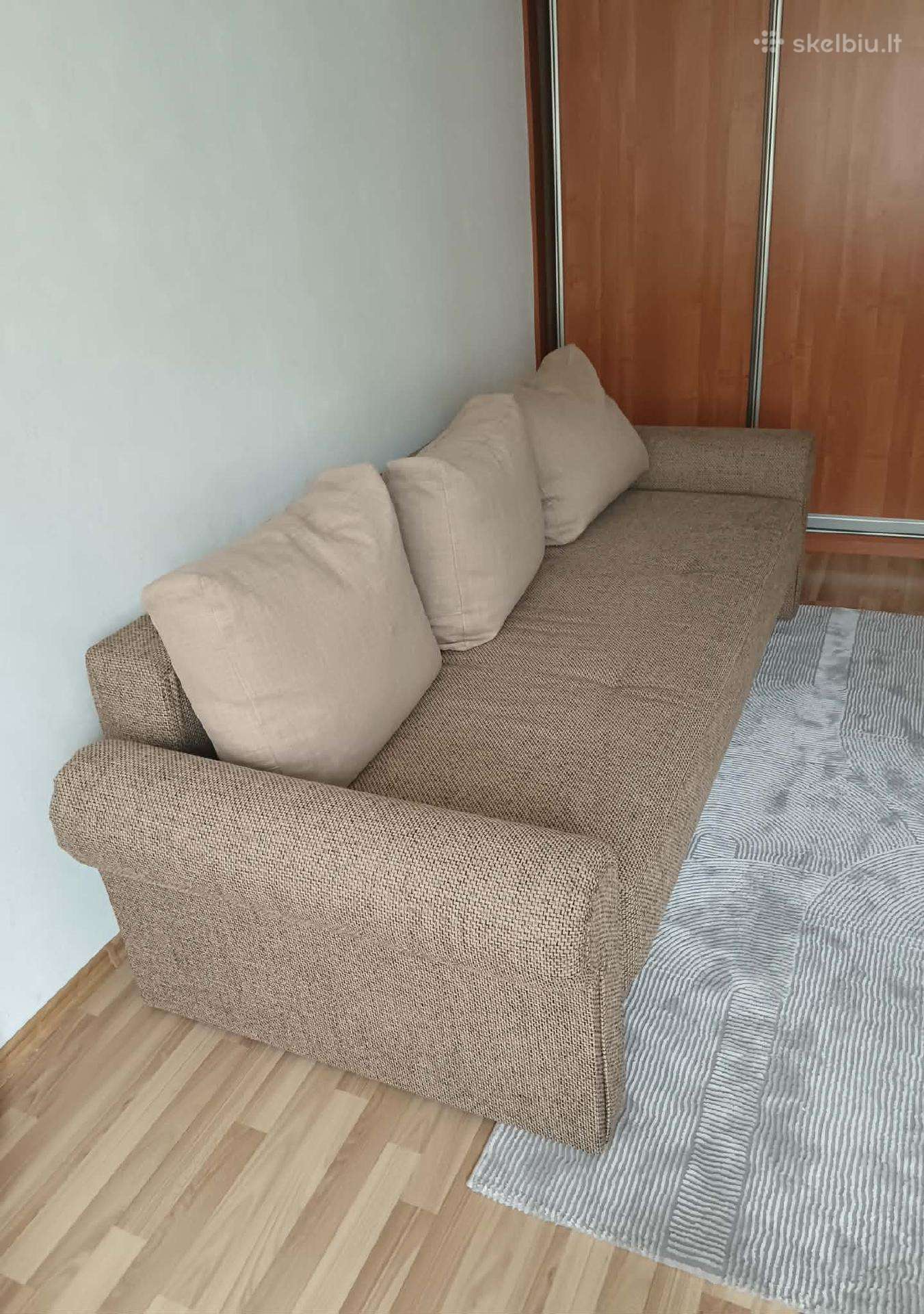 Miegamoji sofa-lova su patalynės dėže