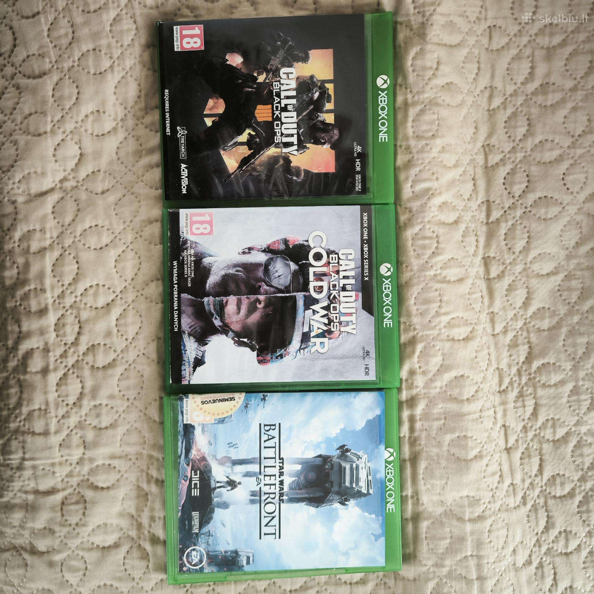 Parduodami xbox žaidimai:cod Cold war,cod Bo4,sw