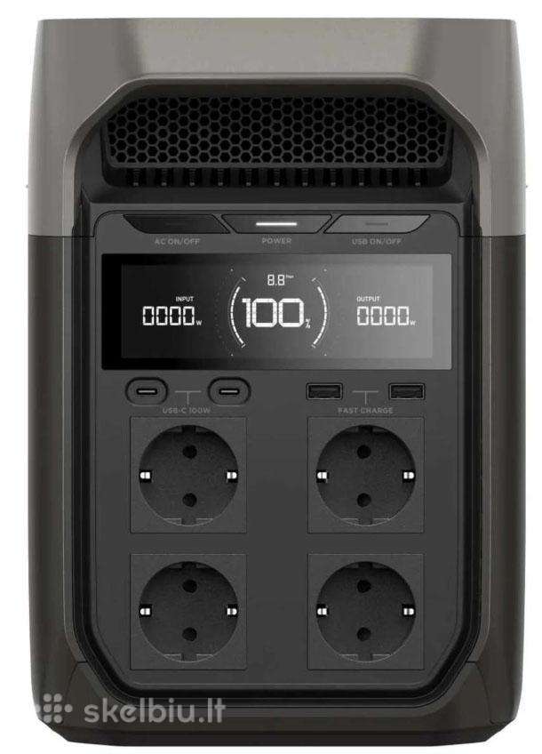 Energijos stotelė Ecoflow Delta 3, 81270mah, 1800w