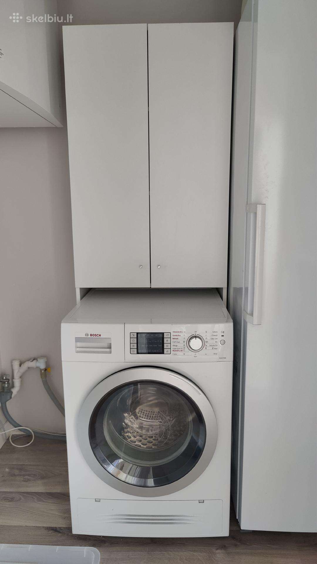 Naudota Bosch skalbyklė/džiovyklė 2 in 1+ spintelė