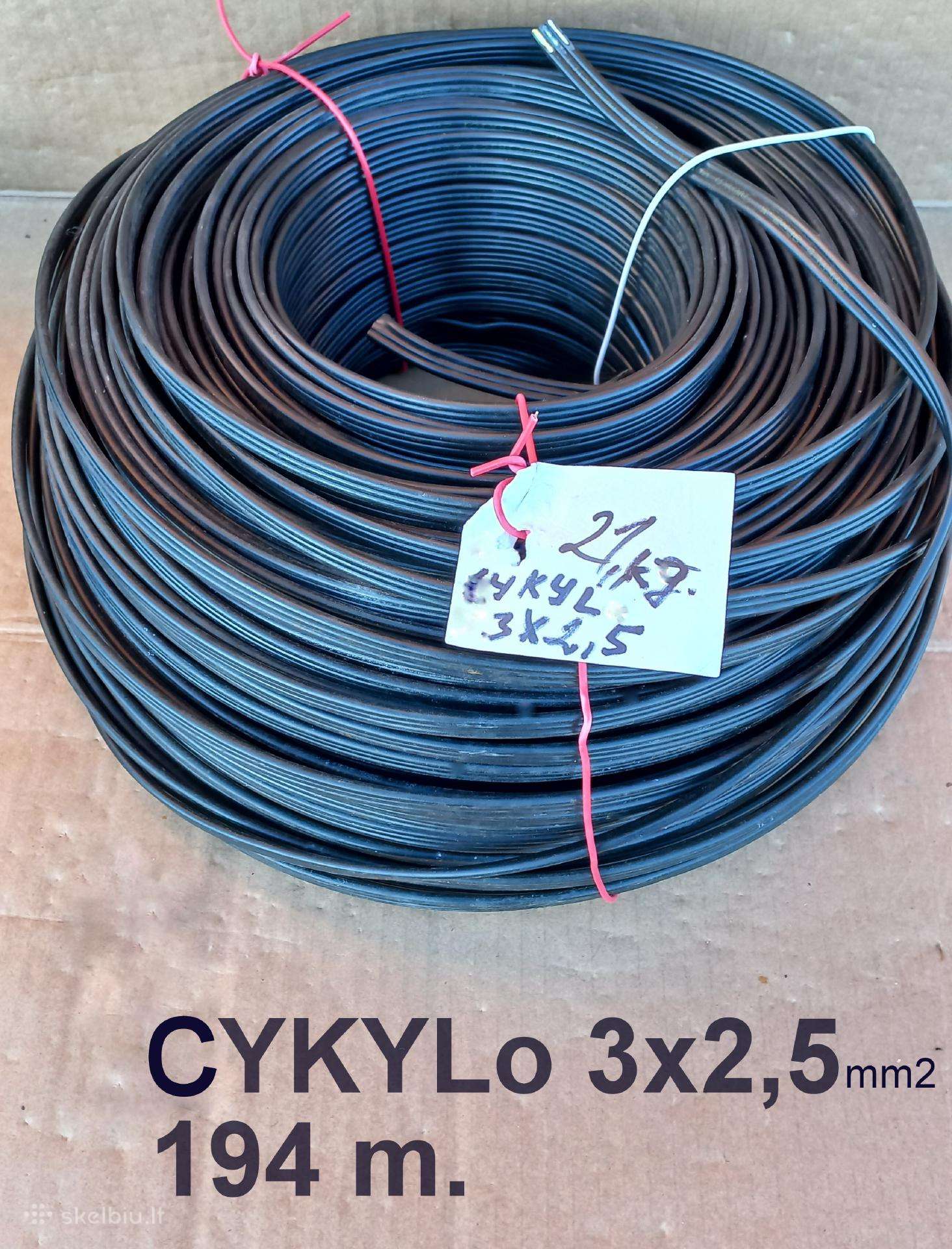 Potinkinis, plokščias kabelis 3x2,5 mm², Cykylo
