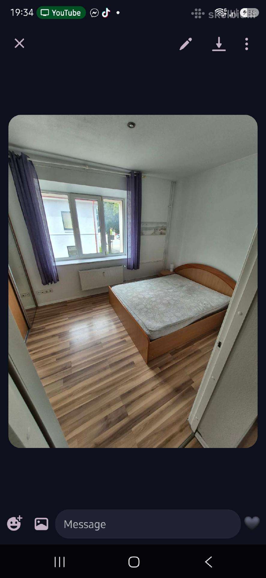 Išnuomojamas dviejų kambariu butas
