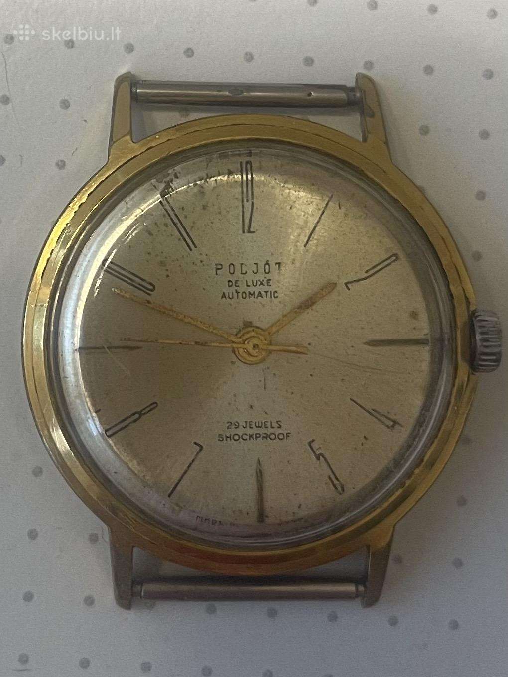 Vintažinis „Poljot De Luxe Automatic“ laikrodis