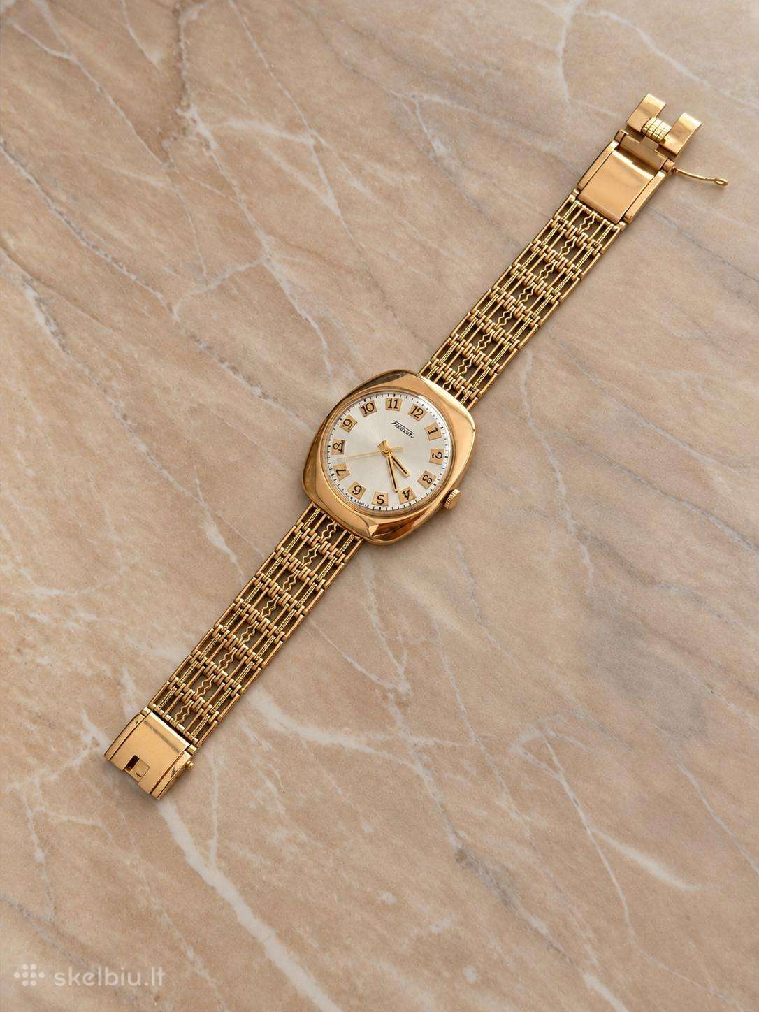 Originalus sovietinis „raketa“ auksinis laikrodis