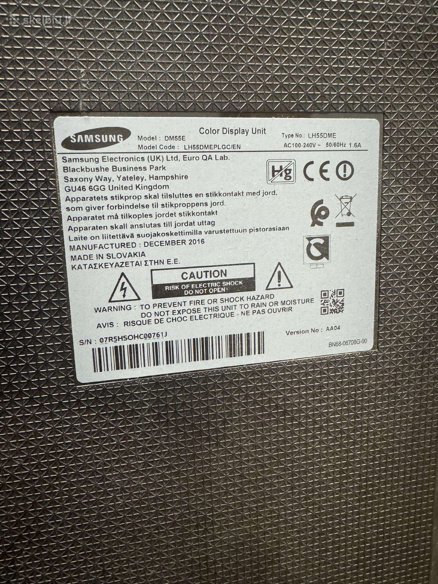 Sumsung TV. Smart 55 c