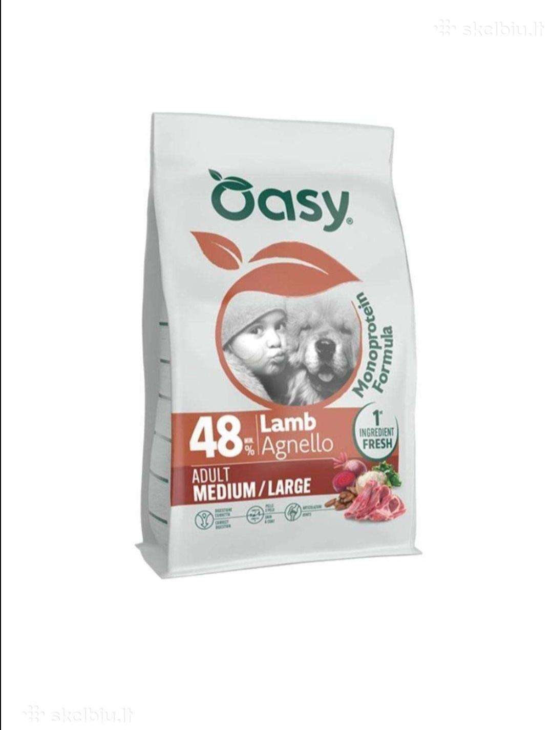 Oasy Monoprotein sausas pašaras su ėriena 10kg