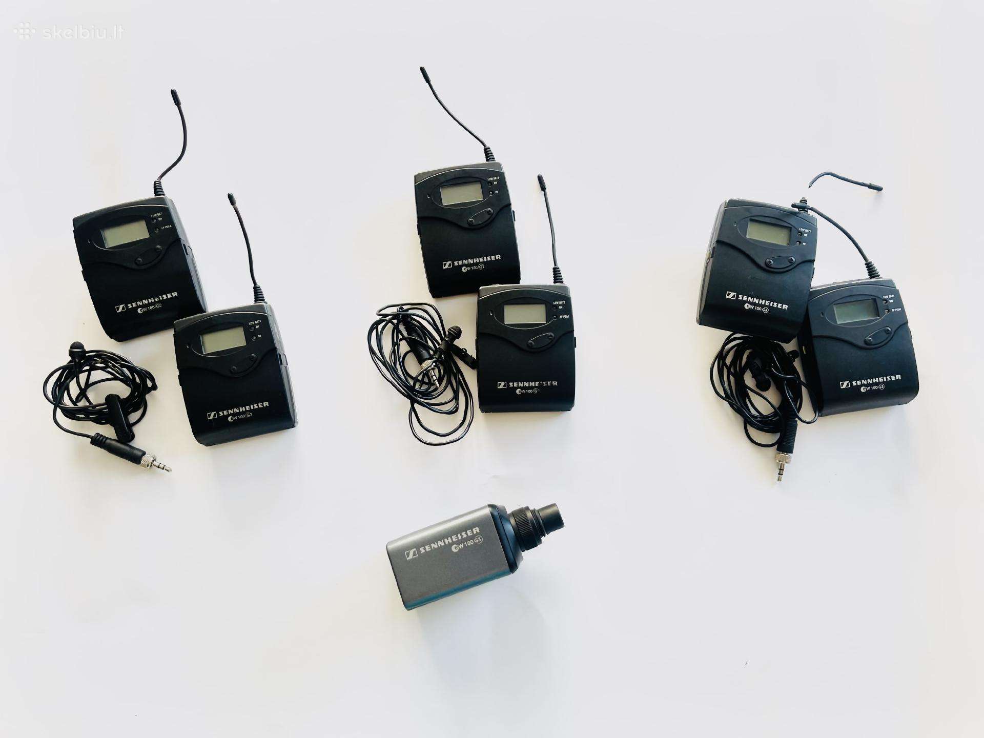 Garso įranga. Radiomics / mikrofonai Sennheiser