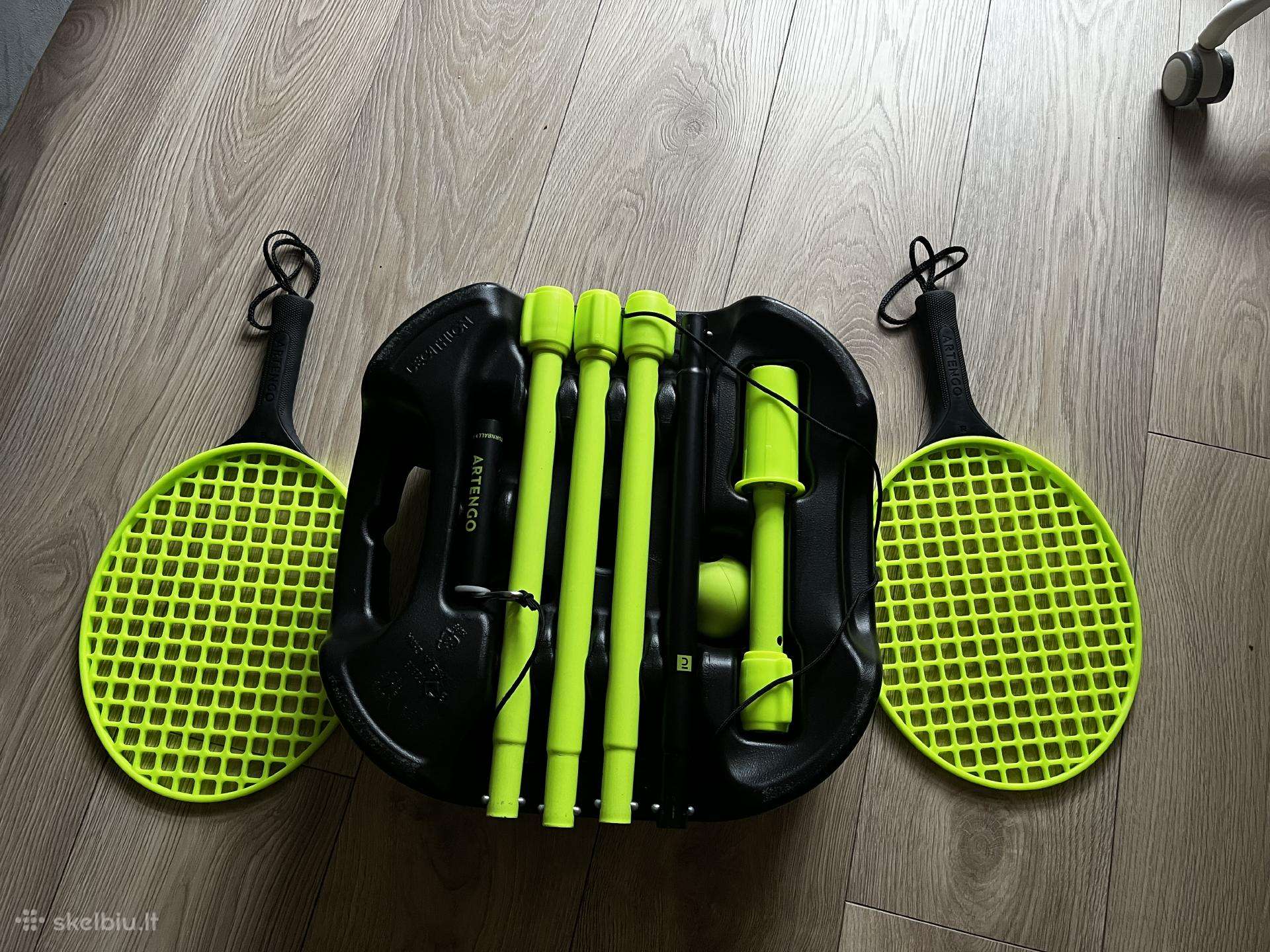 Badmintono / lauko žaidimo komplektas su stovu