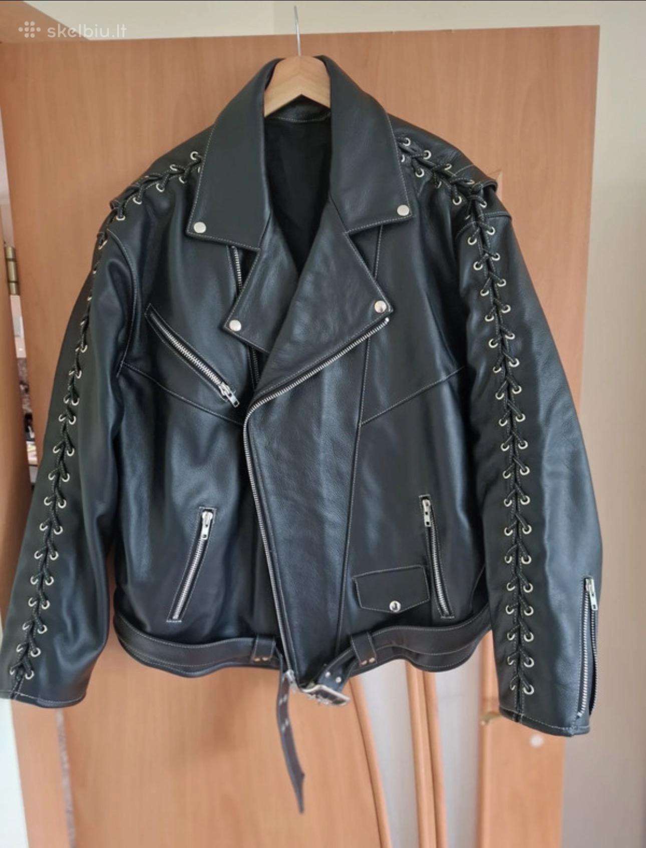 Odinė baikerio striukė Xxxl