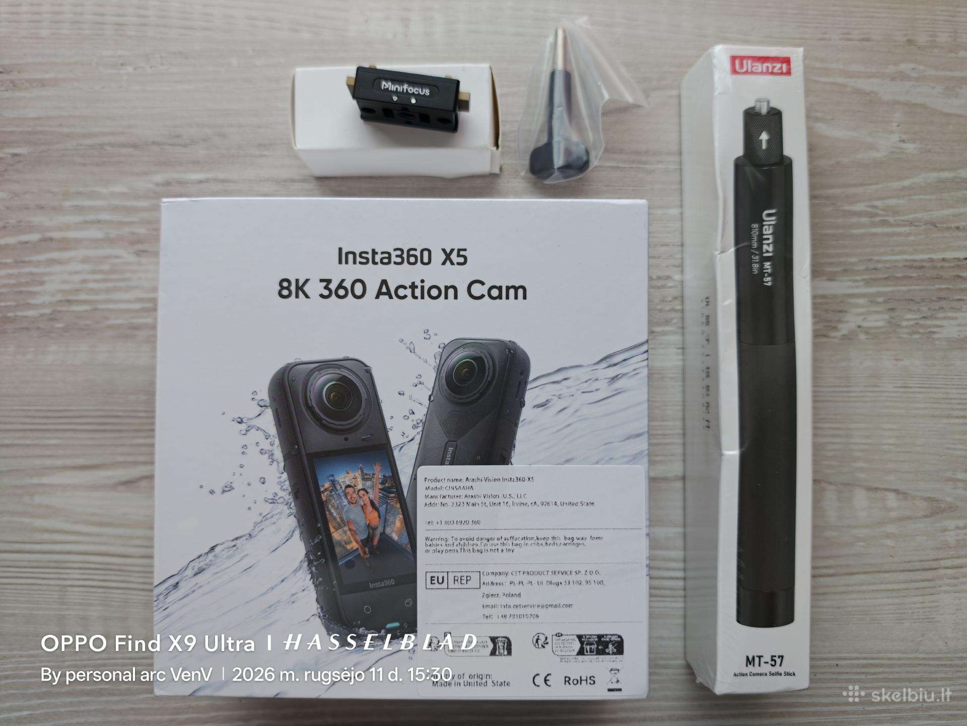 Visiškai nauja neišpakuota su priedaisinsta360 X5