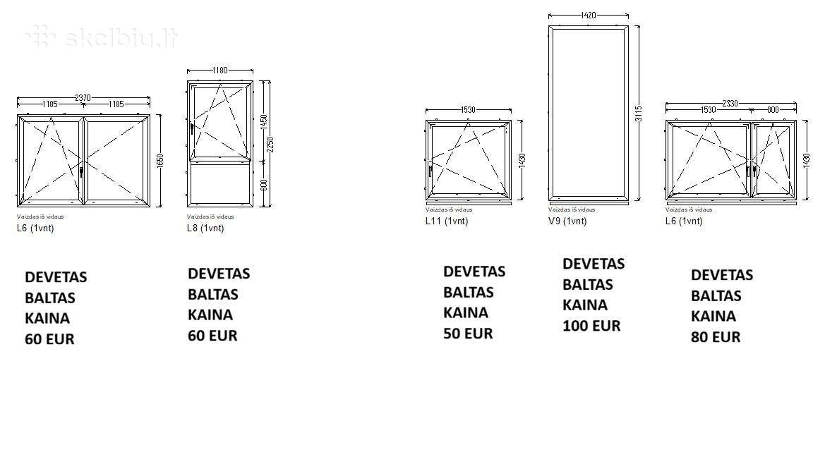 Naudoti Ir Nauji Plastikiniai Langai Geros Bukles