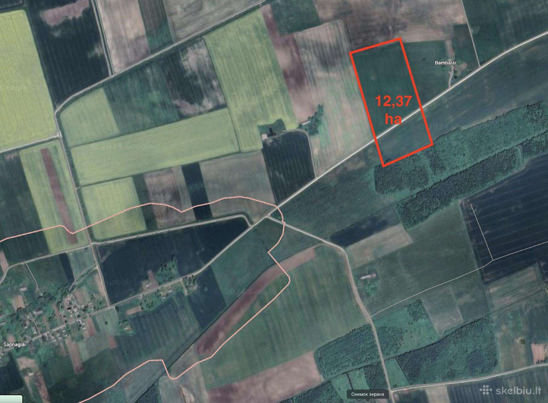 Ariamos žemes sklypas 12,37 ha ilgalaikei nuomai
