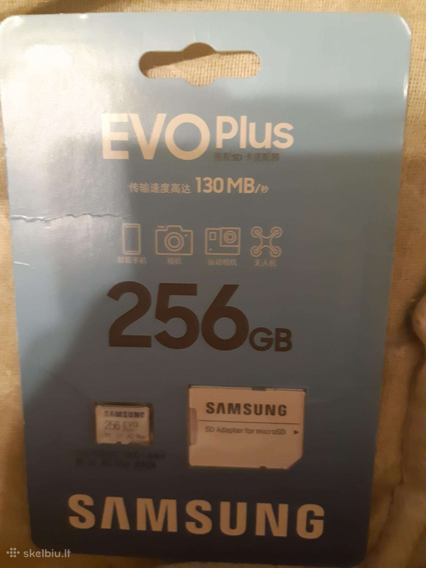 Samsung EVO Plus 256gb Sd kortelė