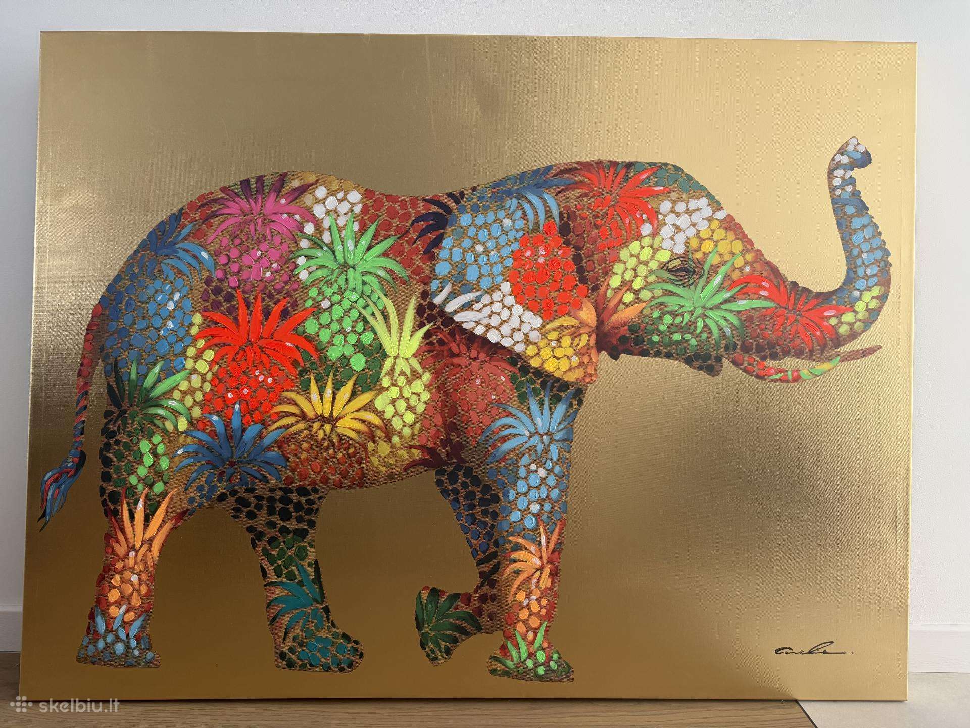 Paveikslas Dramblys 120x90