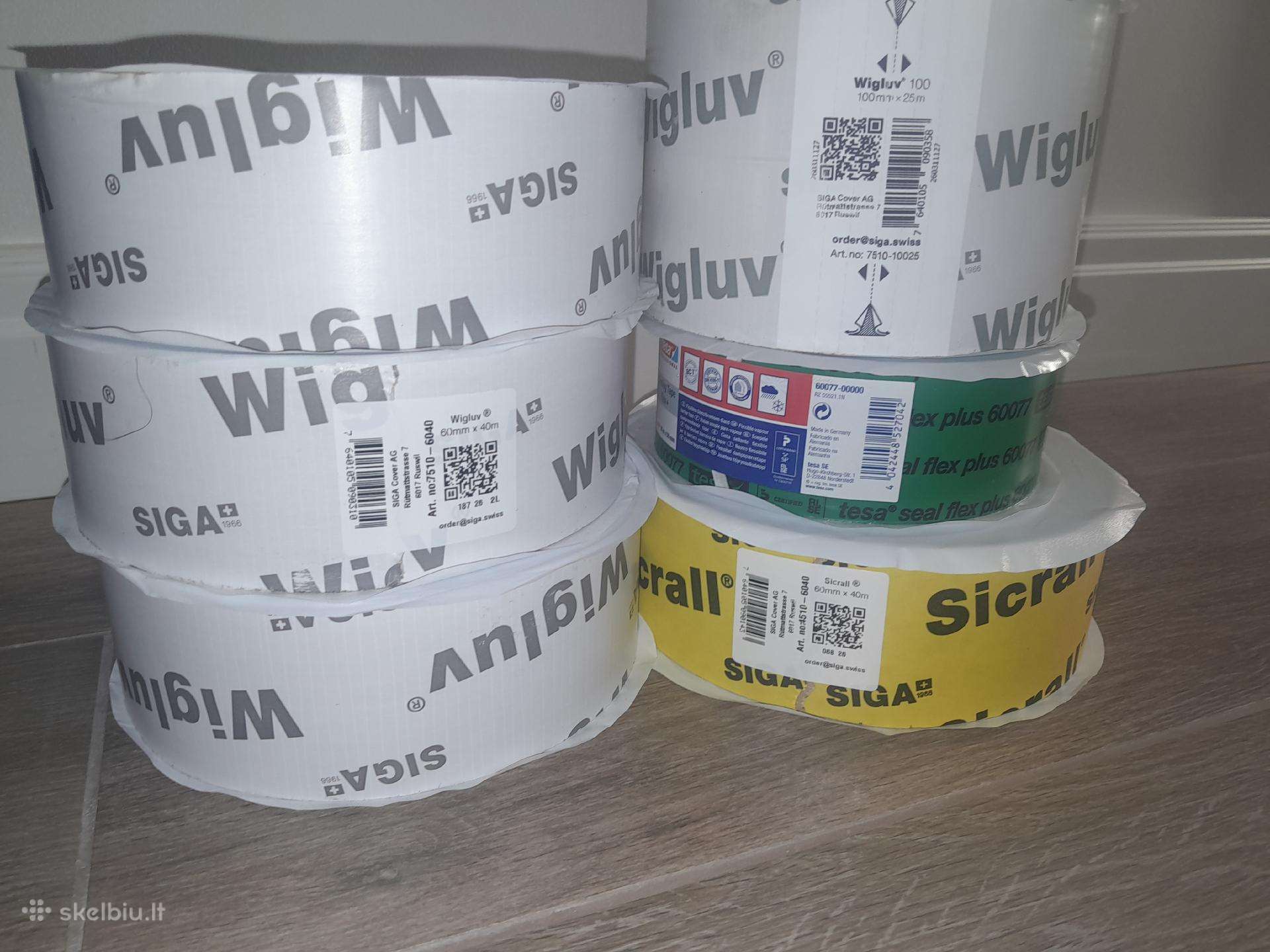 Siga Sicrall, Wigluv, Tesa sealing tape flex+