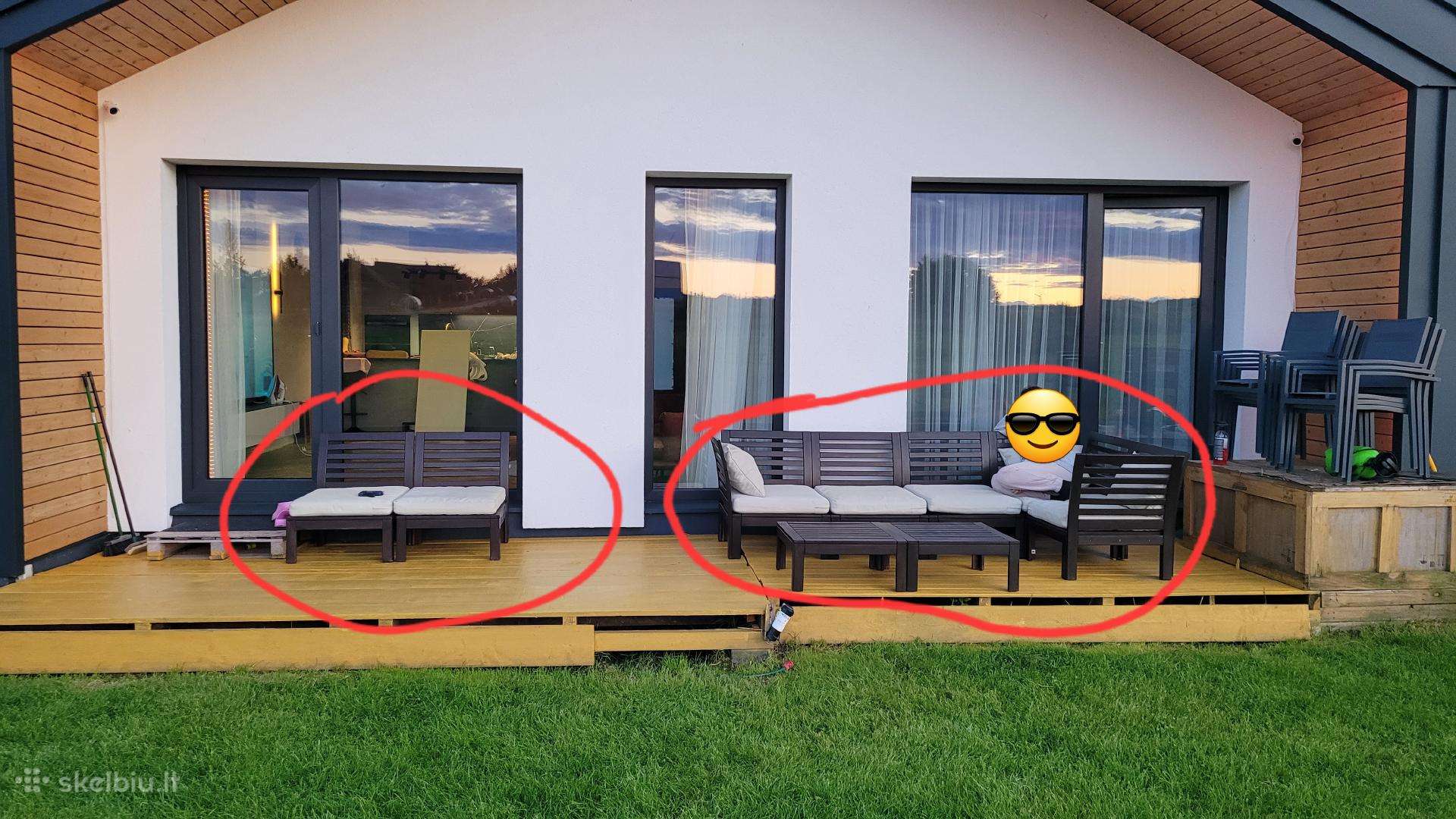 Naudotas lauko baldų komplektas