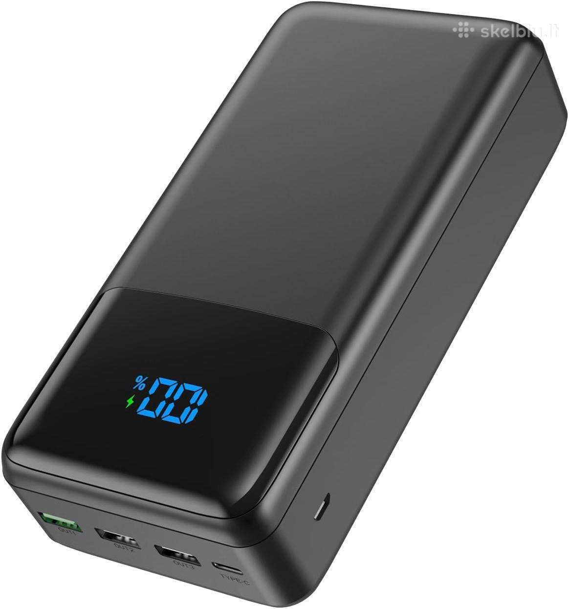 Powerbankas 60000mah 22.5w Usb-c naujas