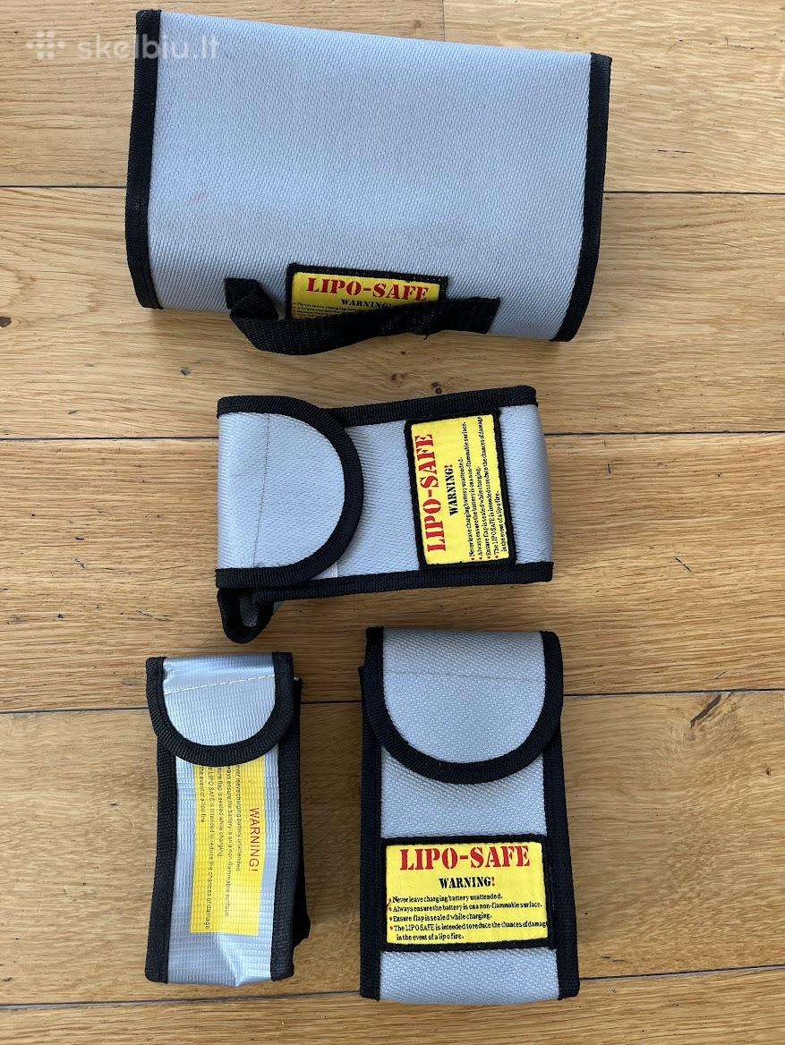 Lipo-safe maišeliai lipo baterijoms laikyti