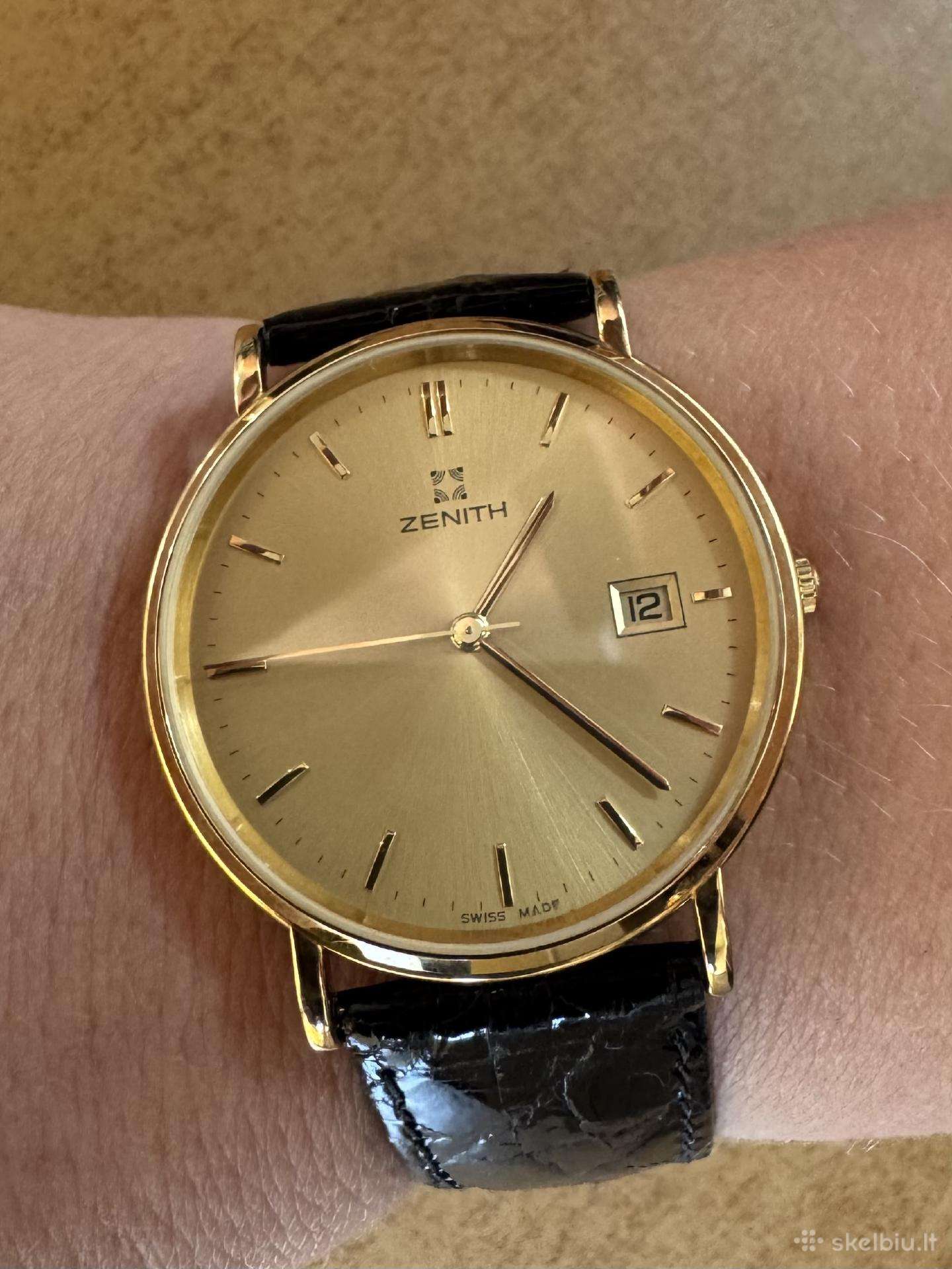 Originalus 1995 m. Zenith 18k auksinis laikrodis