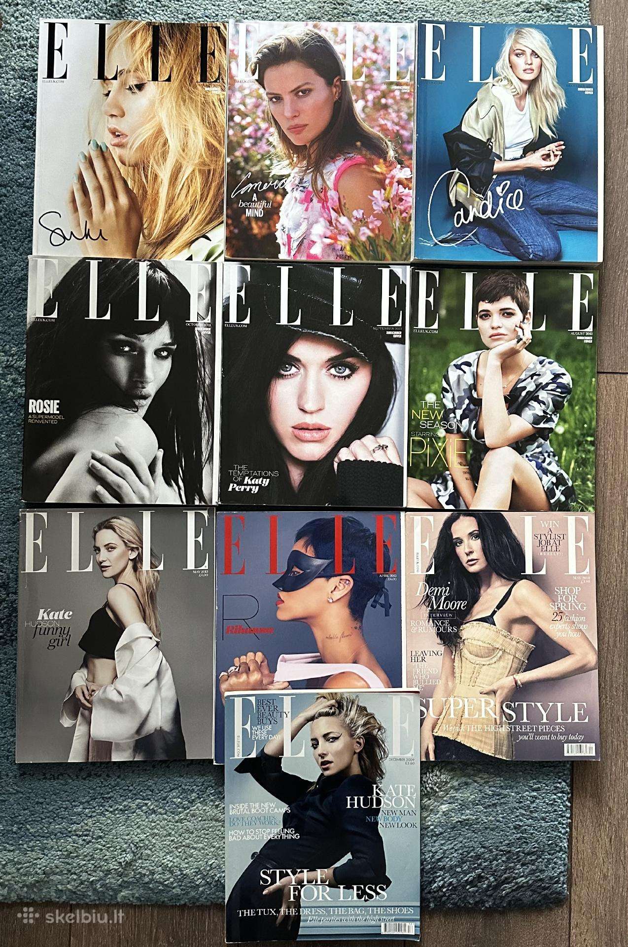 Elle UK mados žurnalai – 10 vnt. 2009–2014 m.