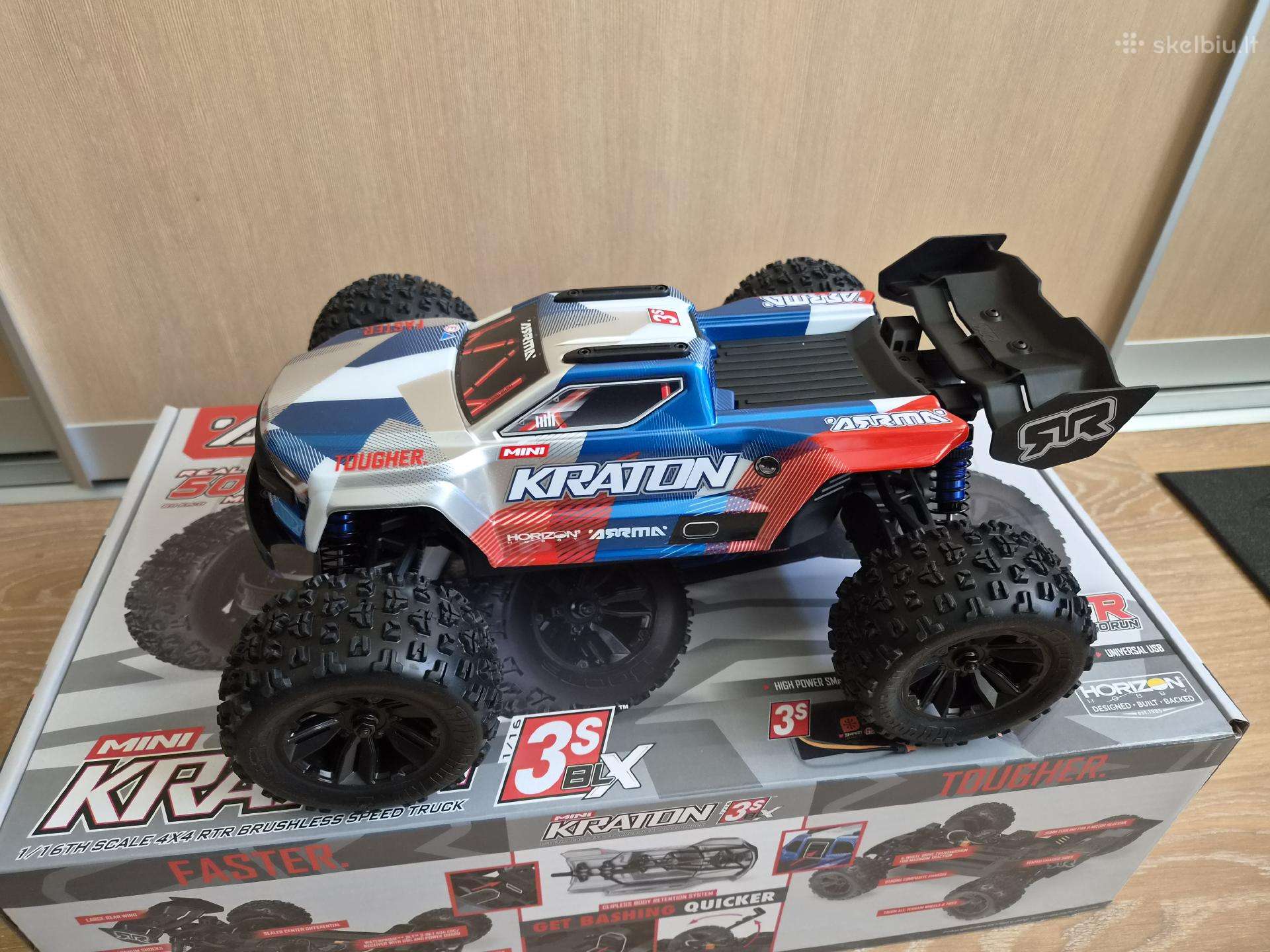 Arrma Kraton Mini 3s Blx 4x4 Rtr – naujas