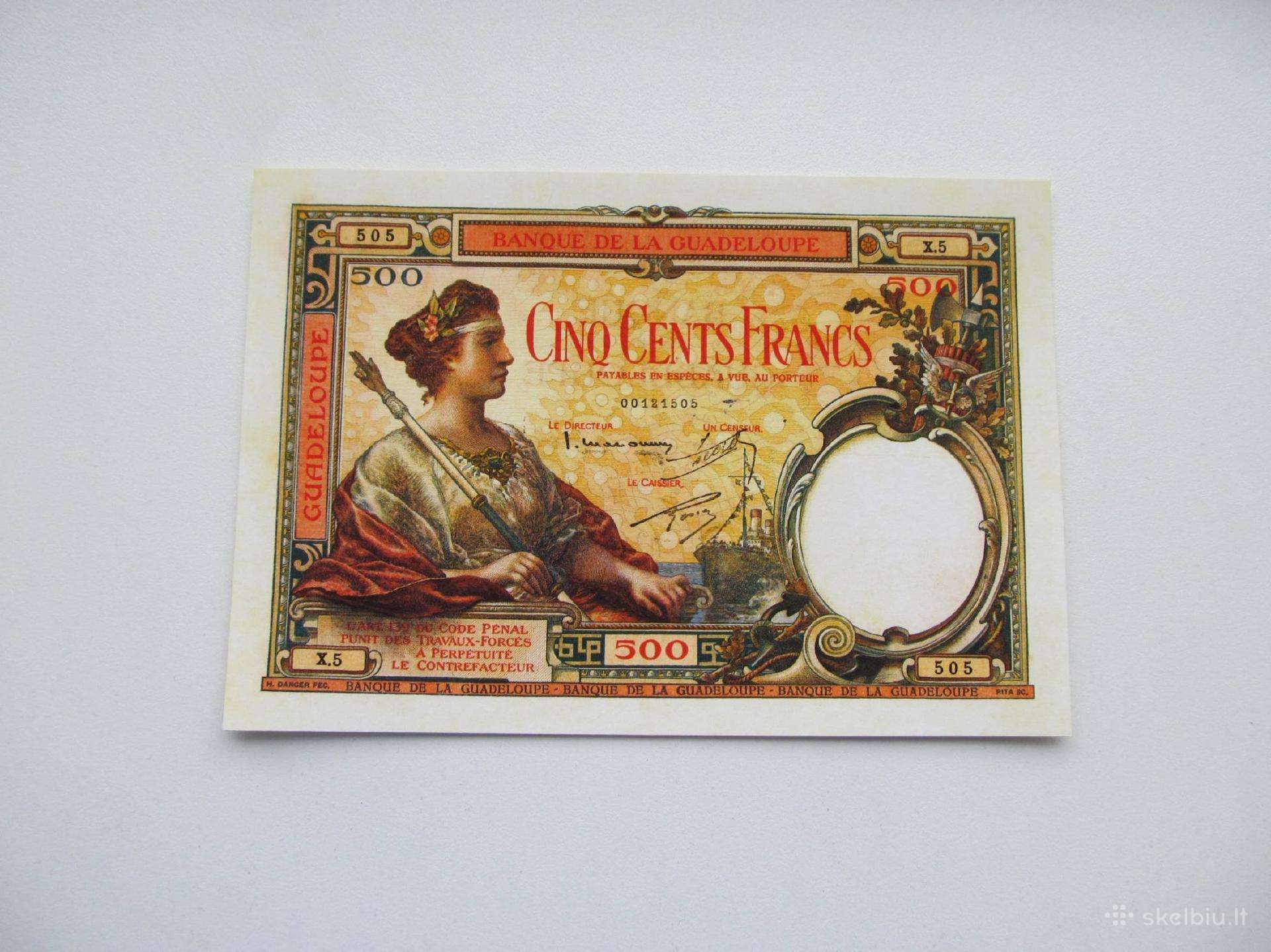 500 franku , Gvadelupa ,1934