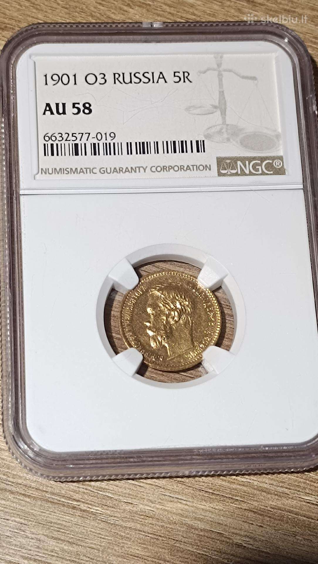 1901 5 rouble Ngc