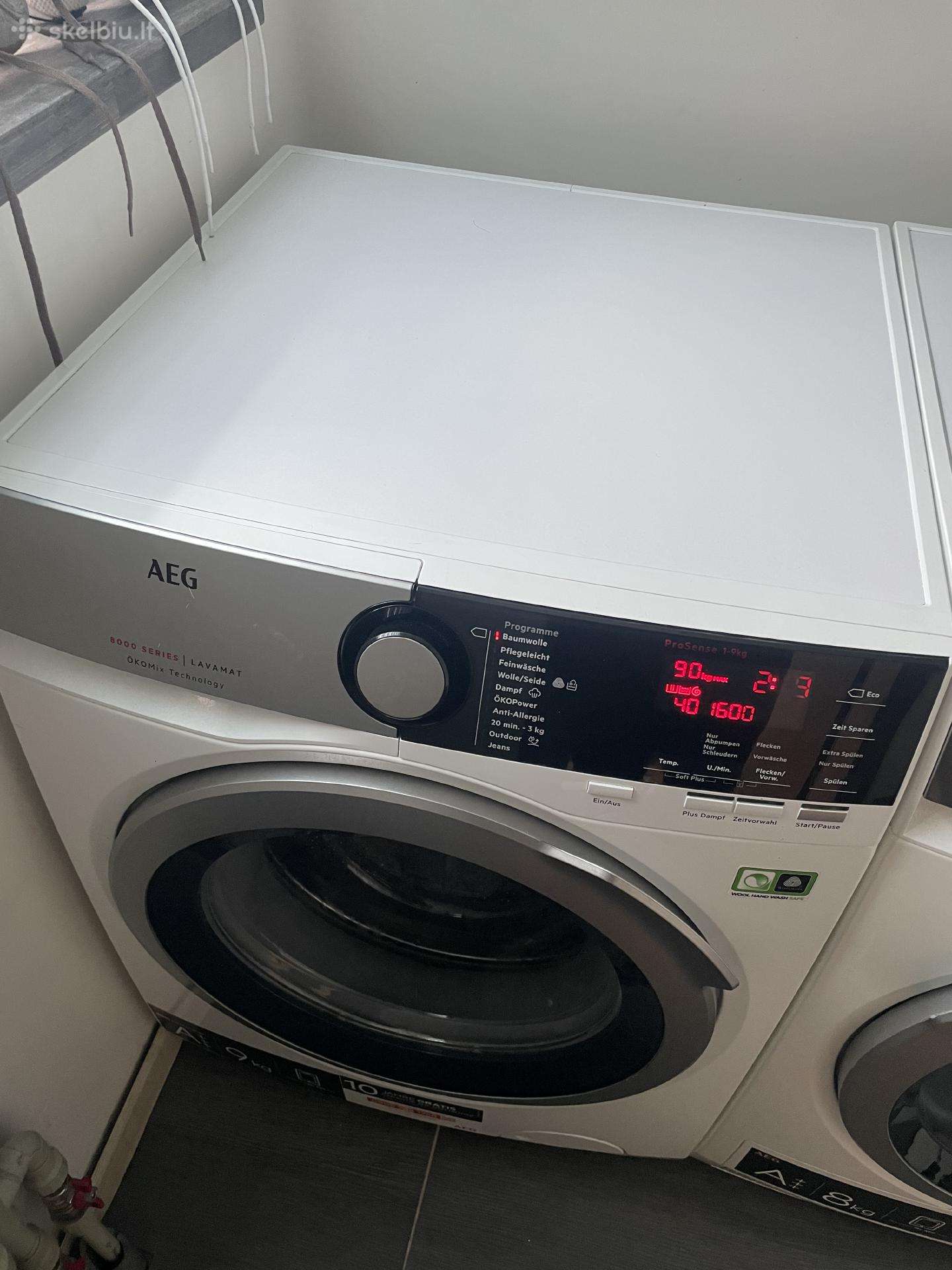 Aeg 8000 skalbimo mašina 9kg