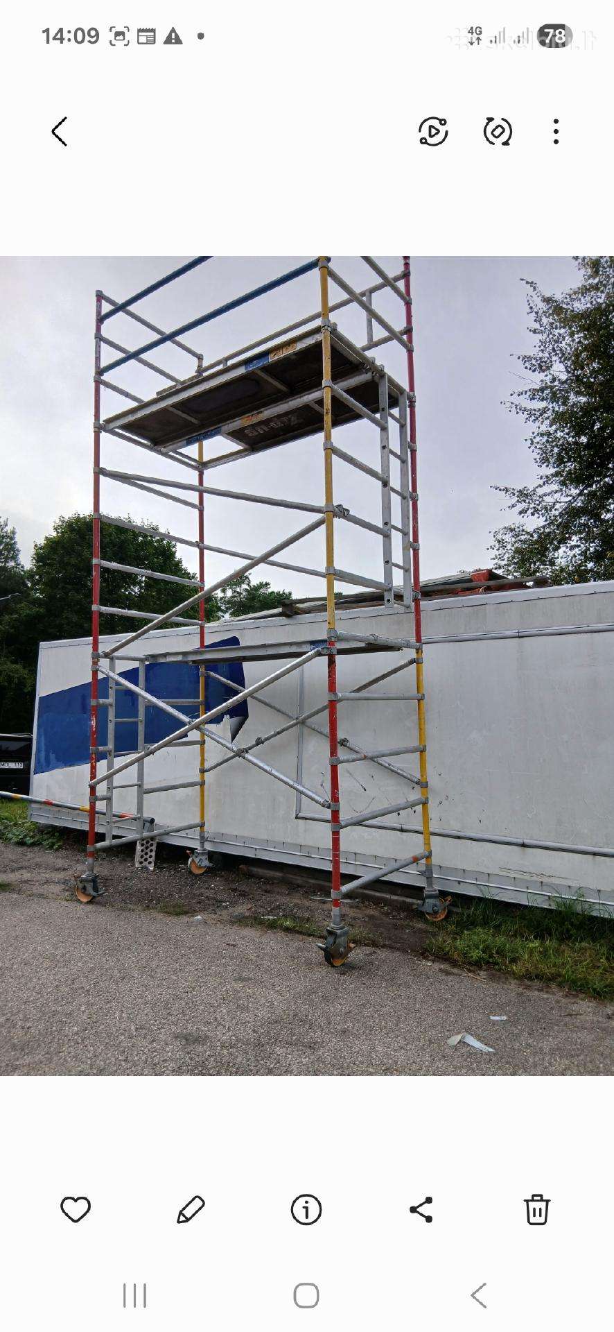 Bokštelis statibinis,pastoliai