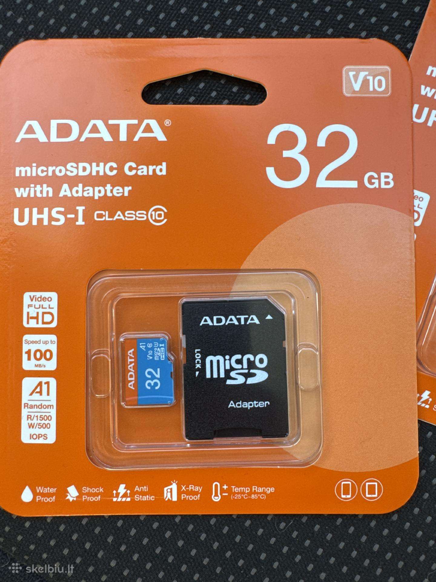Adata 32gb x2 microsdhc Kortelė su Adaptoriumi