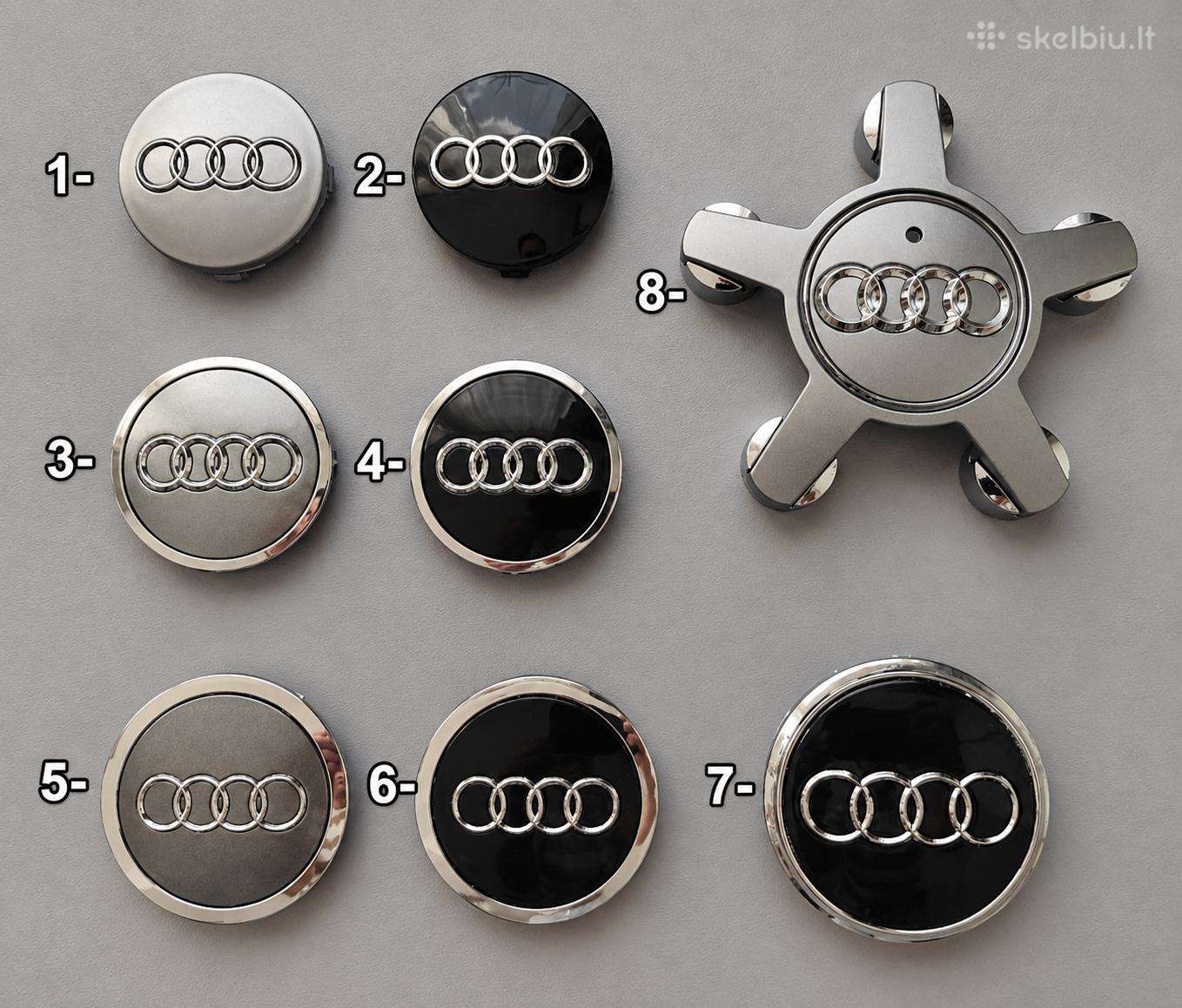 Audi ratlankiu dangteliai 60,61,69, 4vnt-12eur