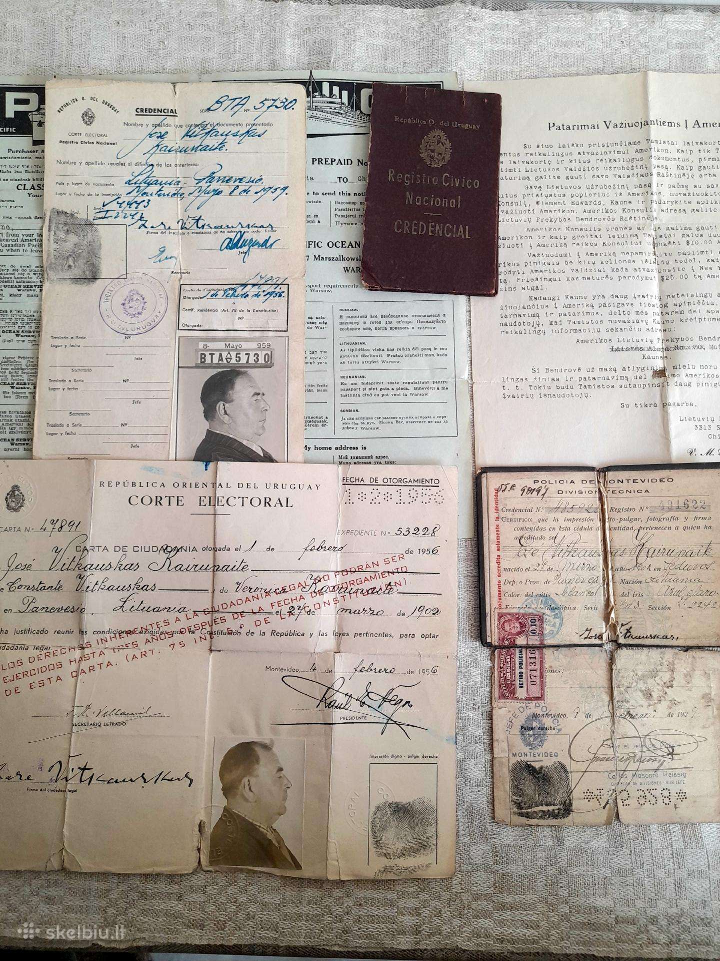 Lietuvos emigranto dokumentai 1939m