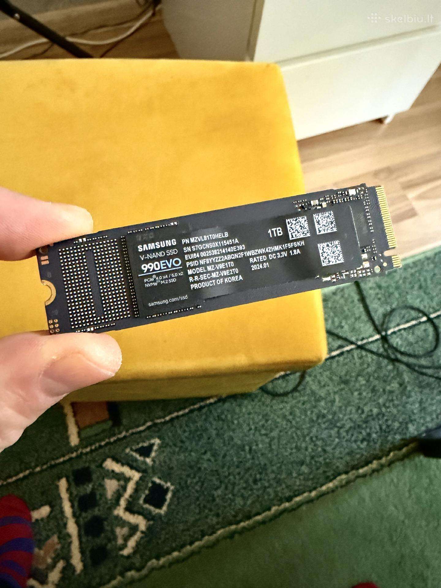 Samsung 990 EVO 1tb SSD atminties plokštelė
