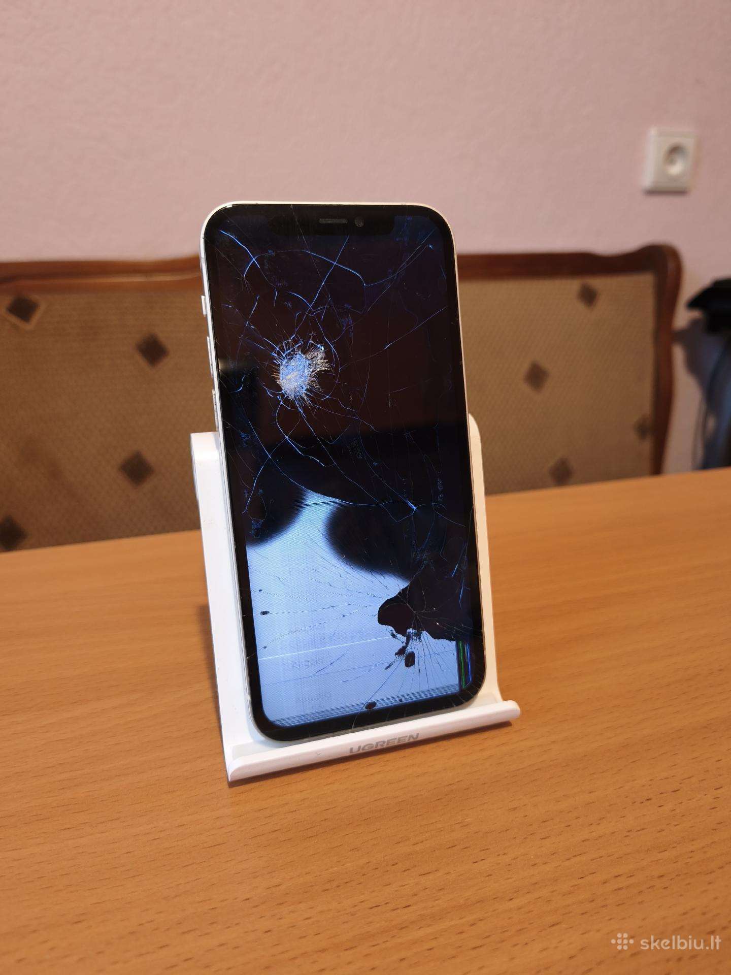 iPhone 12, donoras, pažeistas ekranas,yra iCloud