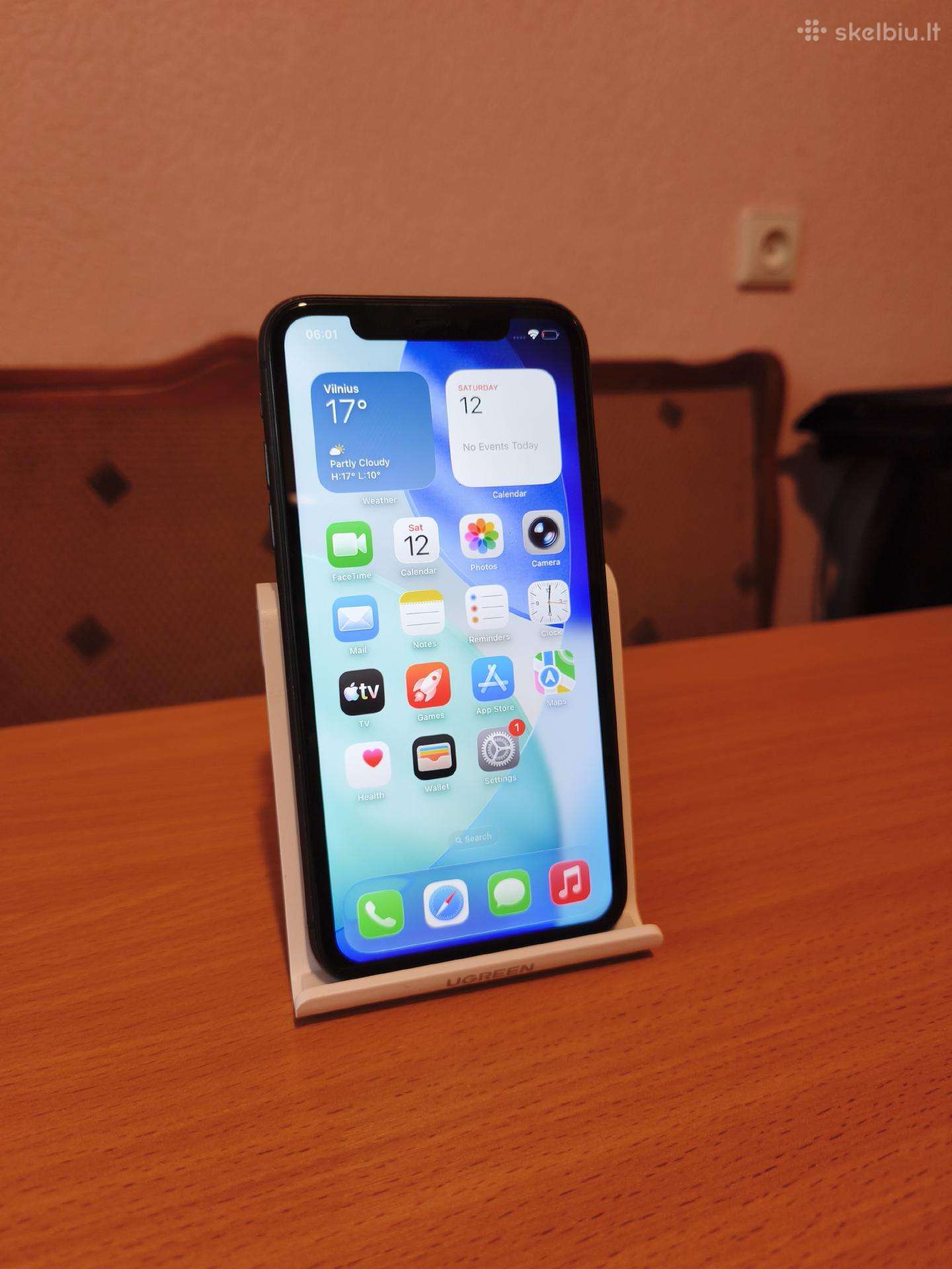 Juodas iPhone 11 , 64gb, Battery health 100%