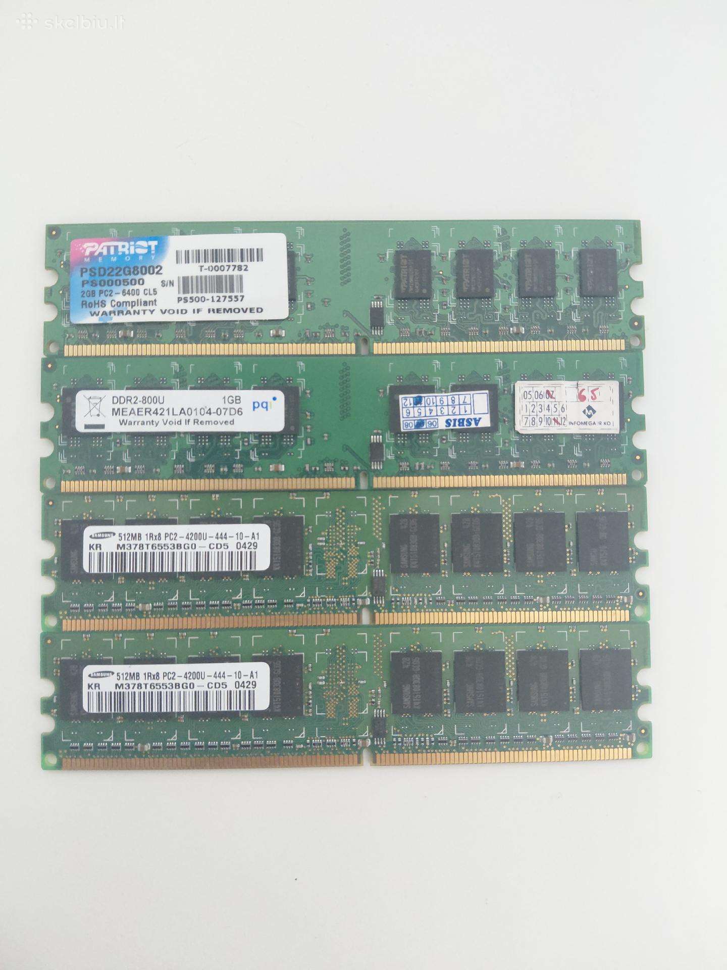 Ddr2 RAM rinkinys 4gb – Patriot, Pqi, Samsung