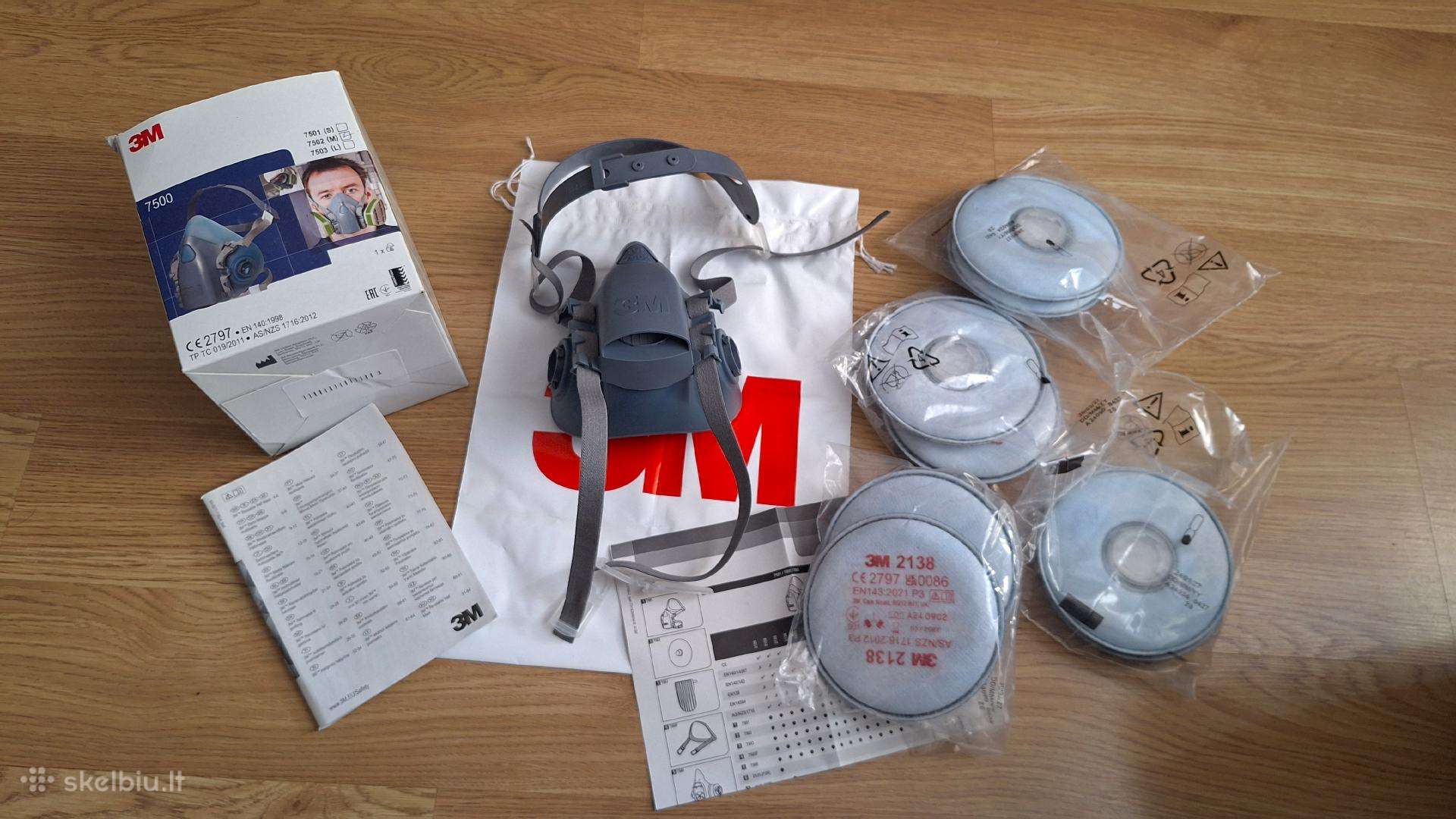 3m 7502 apsauginė puskaukė M dydis