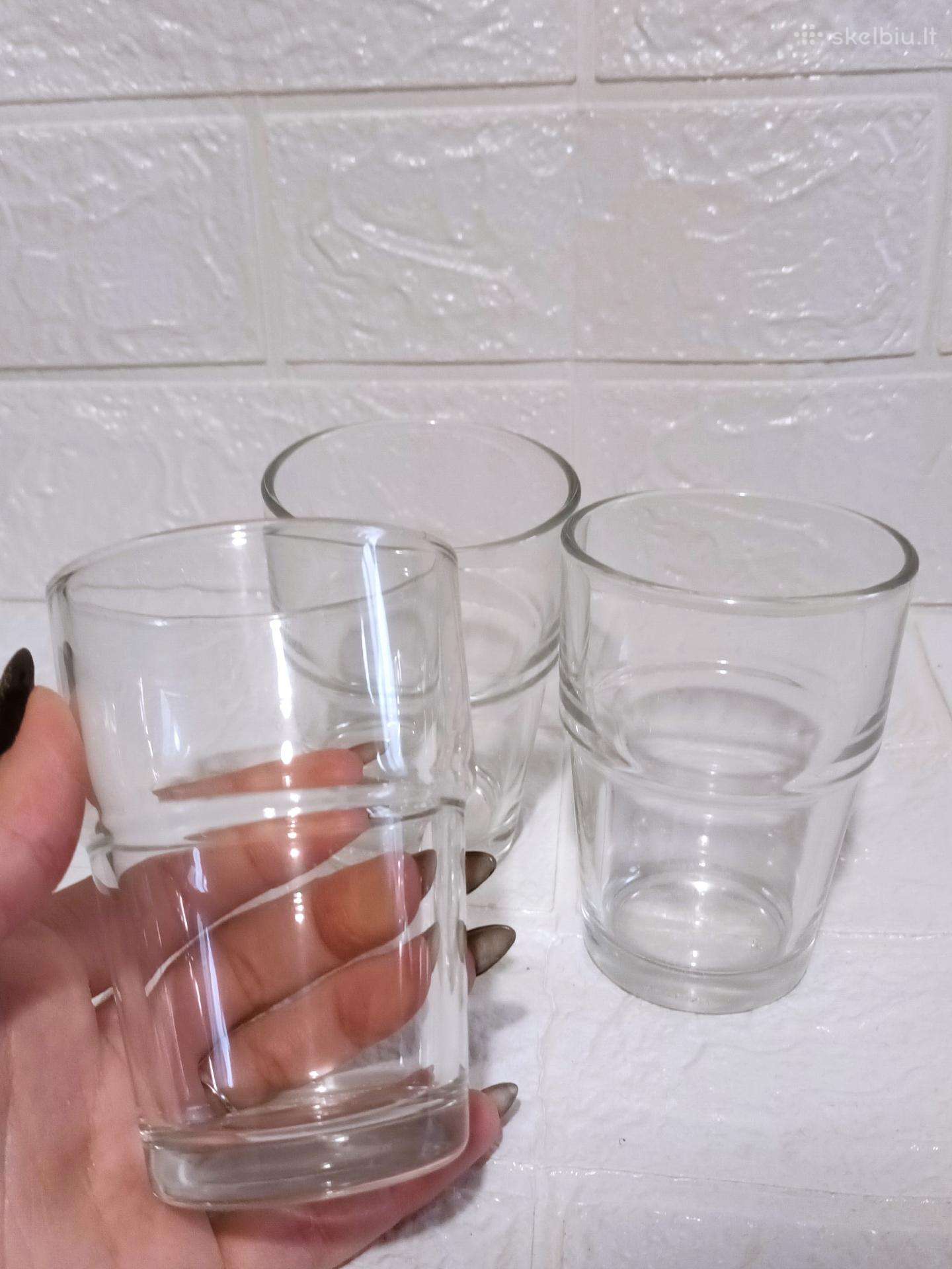 3 Ikea reko stiklinės 170ml nedidelės vandens